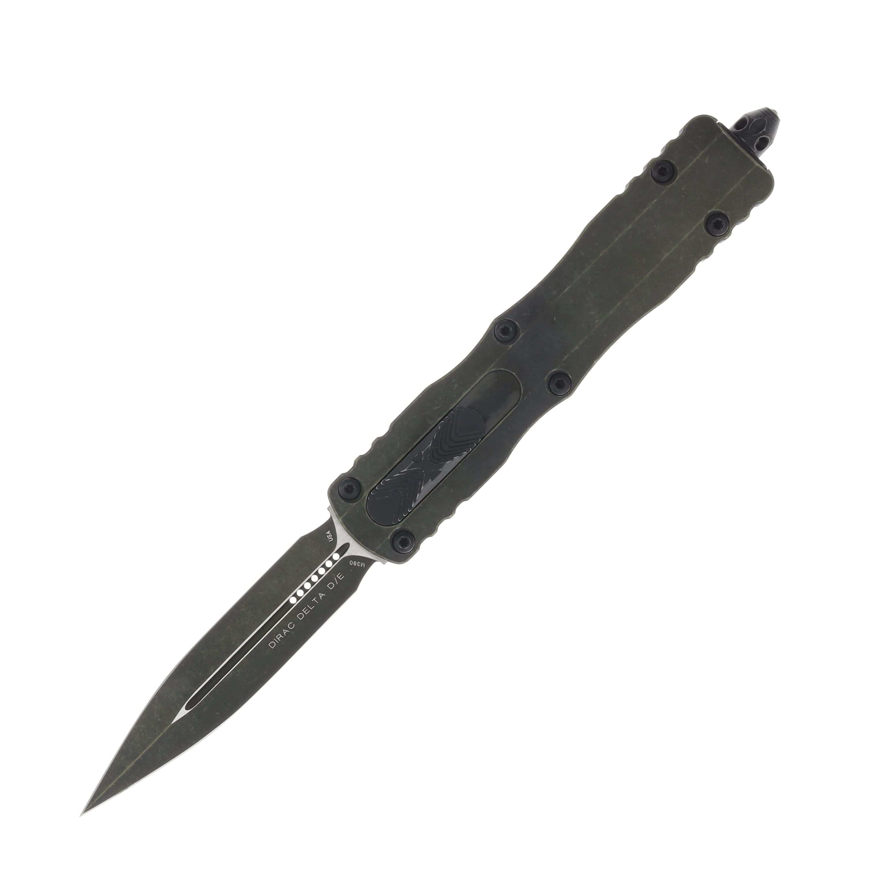 Microtech Dirac Delta OTF Auto D/E Standard Cerakote Weathered Grenade Green AUMT2271WGG View 1