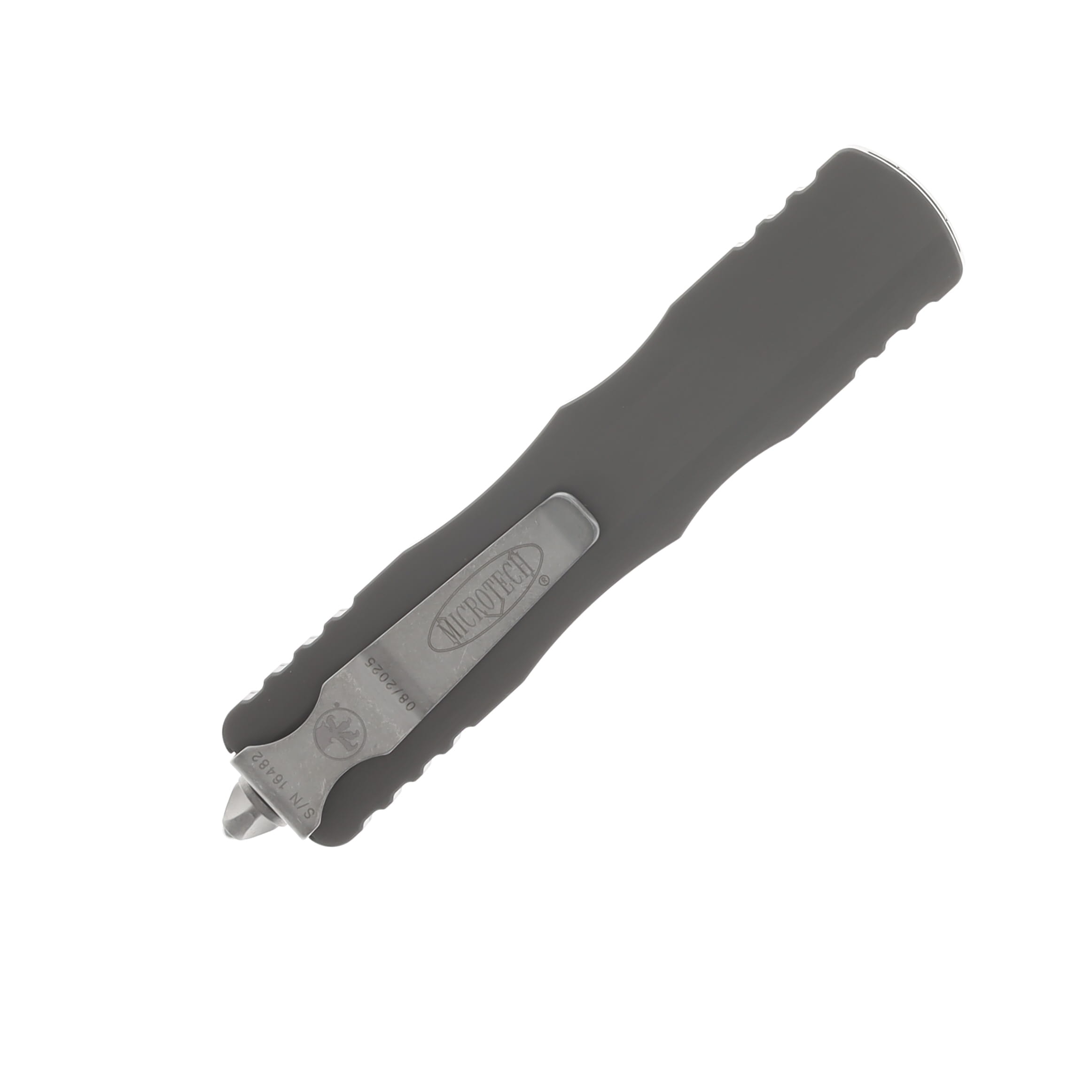 Microtech Dirac Delta OTF Auto Apocalyptic Double Full Serrate Natural Clear AUMT227D12APNC View 3