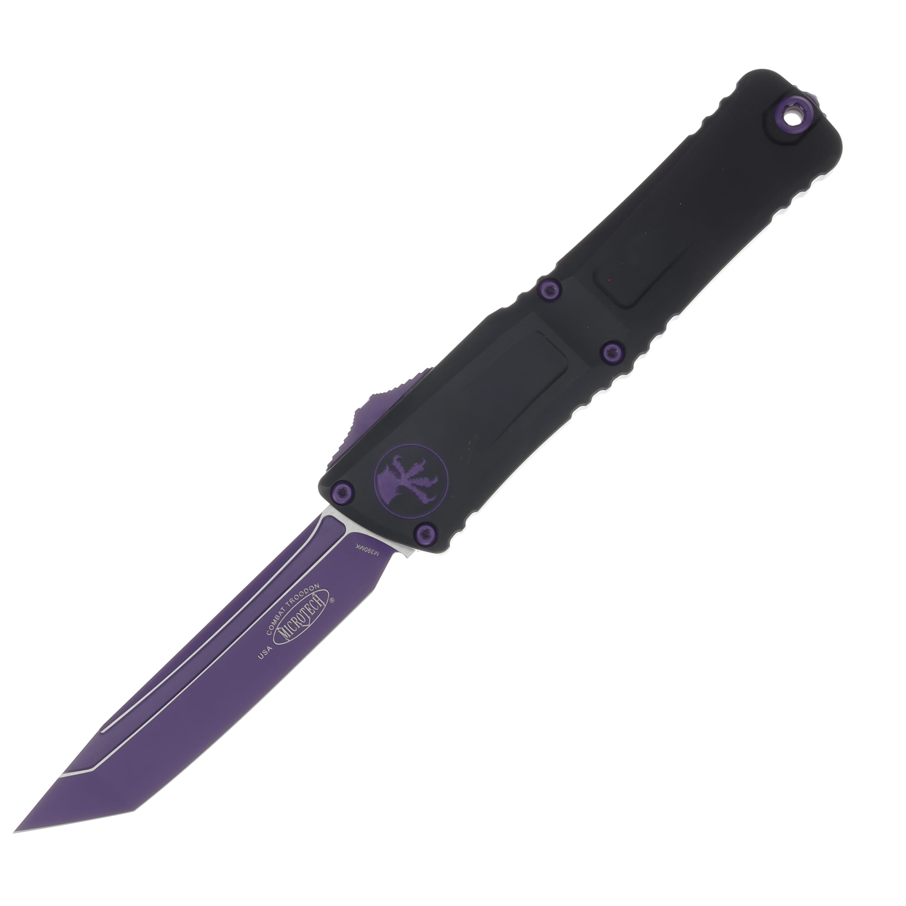 Microtech Combat Troodon T/E GEN III OTF Auto Black Handle Standard Purple Blade AUMT11441PUSK View 1