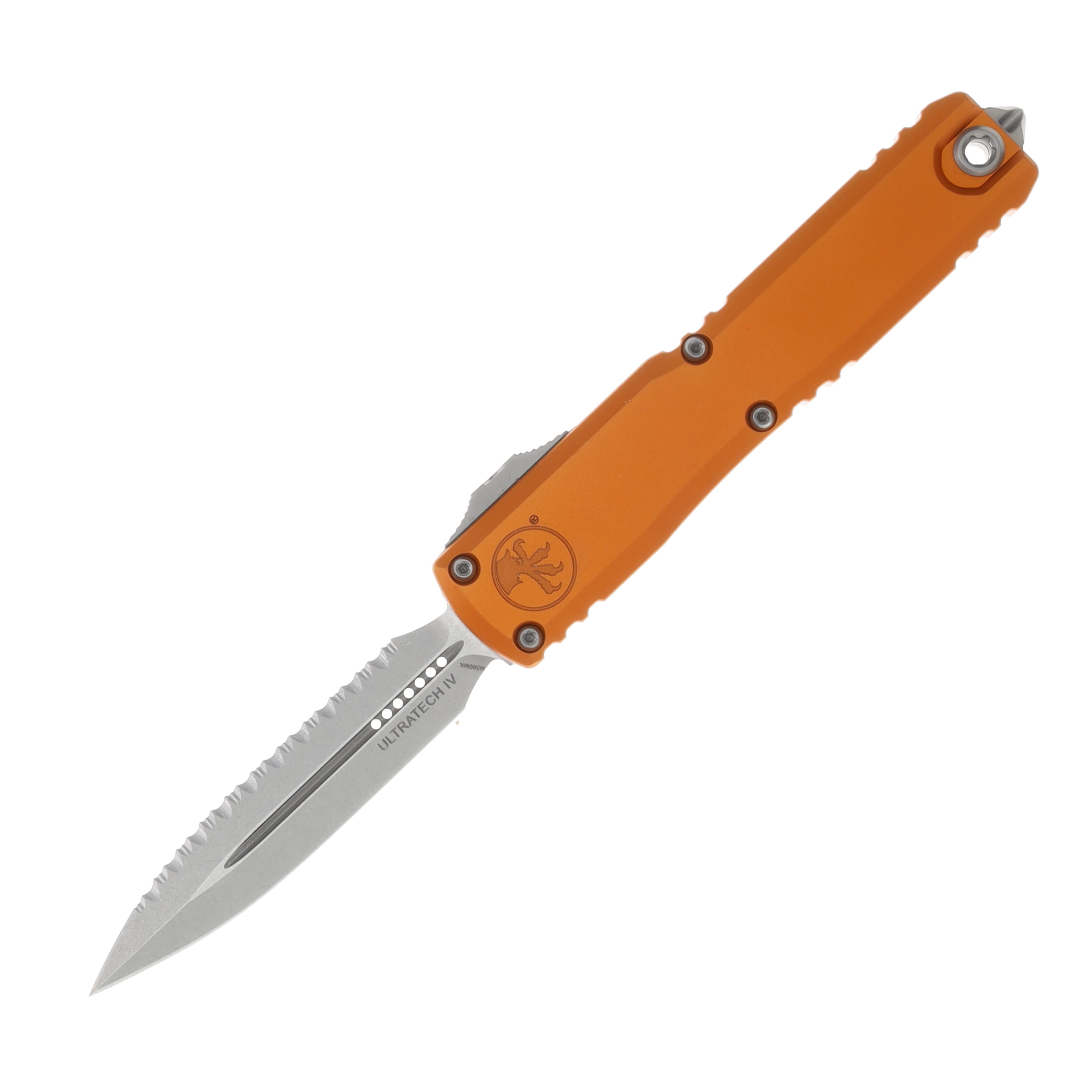 Microtech Ultratech Gen IV D/E OTF Auto Knife Orange Full Serr SW Dagger AUMT1122412OR View 1
