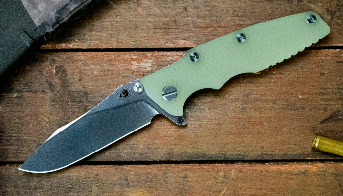 Hinderer Eklipse Translucent Green – Stonewash 3.5in Plain Stonewash Skinny Slicer KEK35SKSLHOTWSWTG View 5