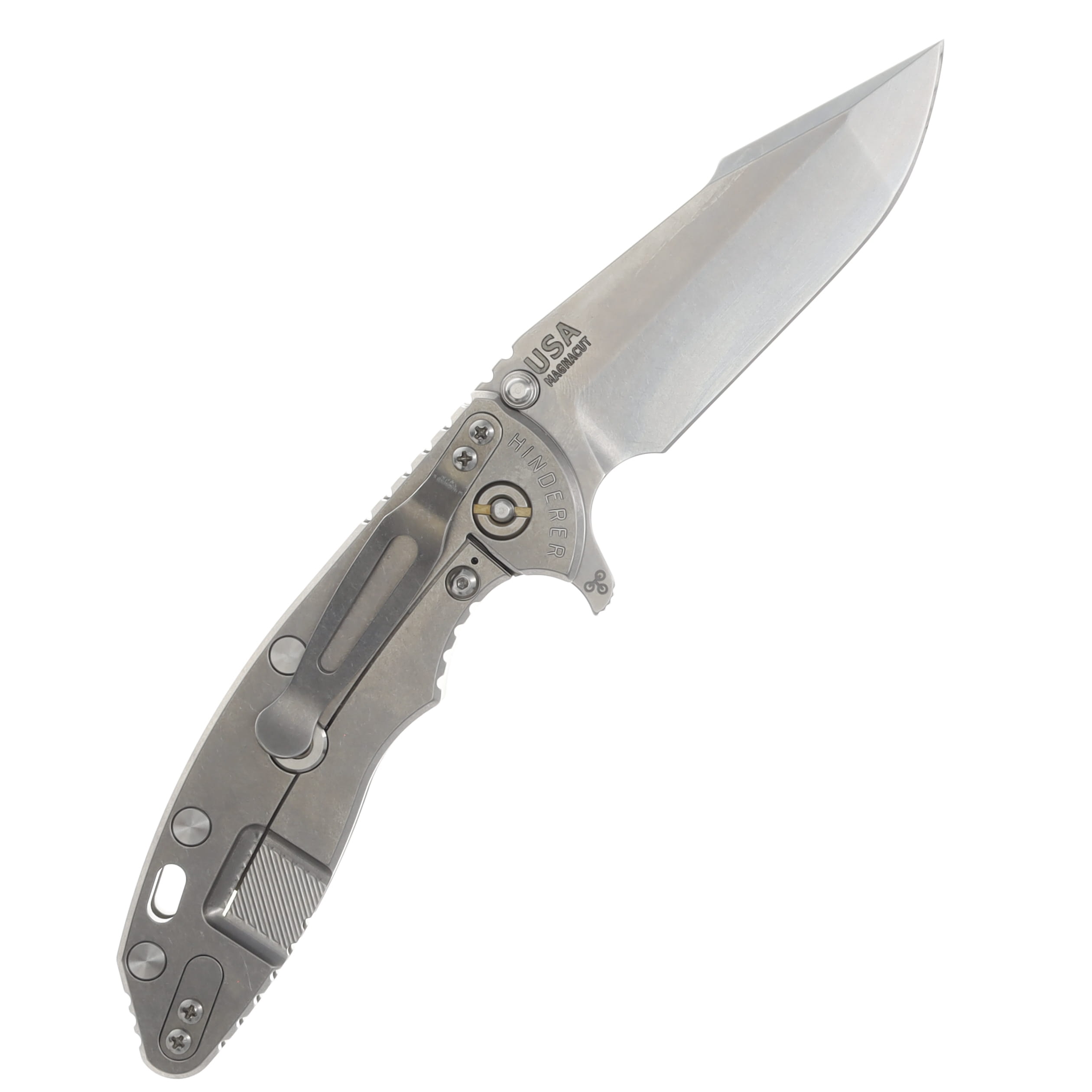 Hinderer XM-18 Translucent Green – Stonewash 3.5in Plain Stonewash Skinny Harpoon Spanto KXM35SKHSTWSWTG View 2