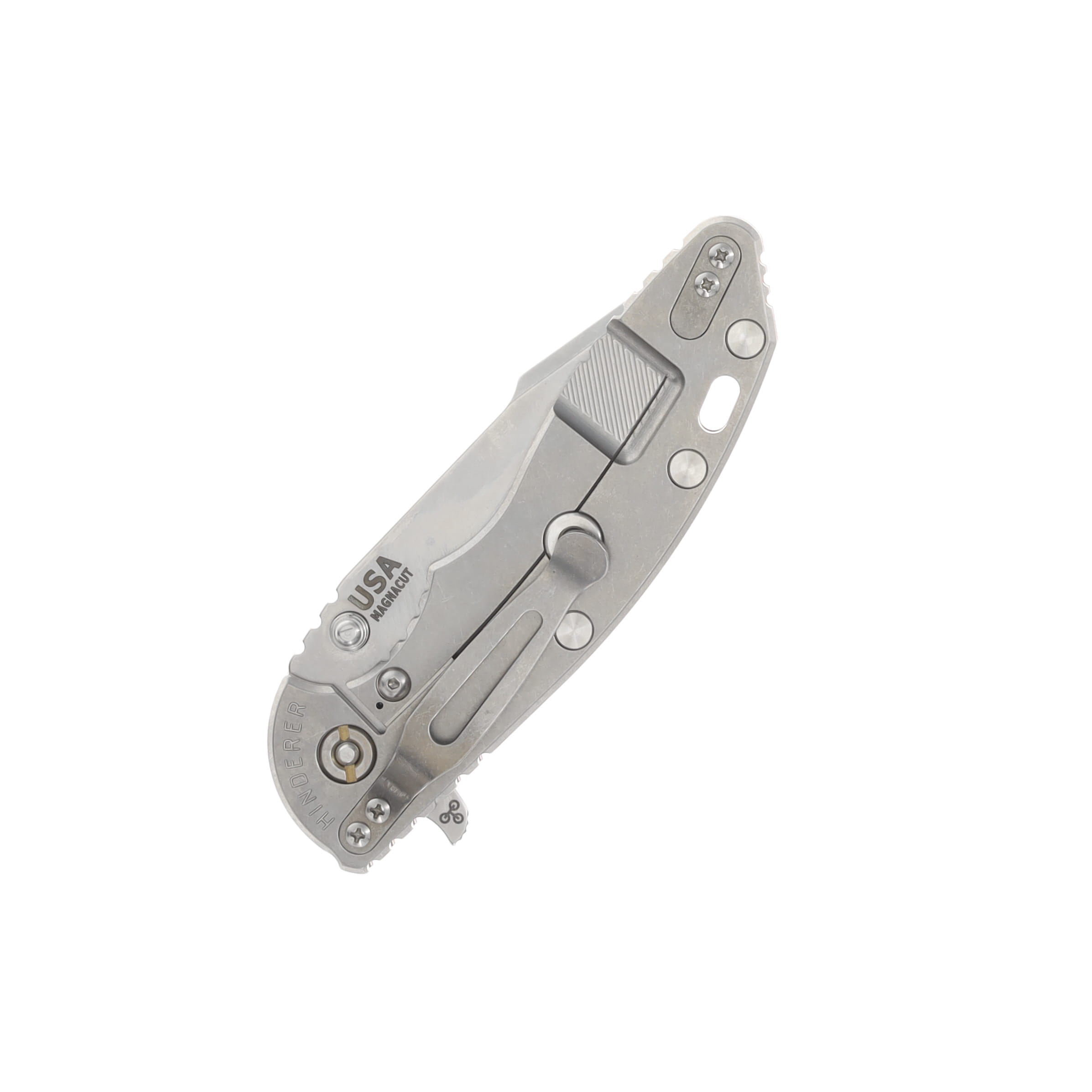 Hinderer XM-18 Orange - Stonewash 3.5in Plain Stonewash Skinny Harpoon Spanto KXM35SKHSTWSWOR View 4