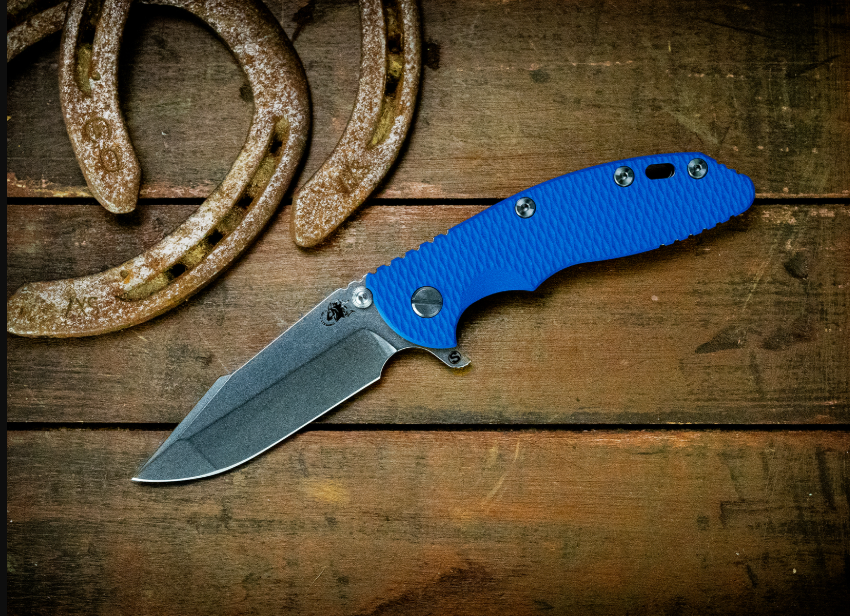 Hinderer XM-18 Blue - Working 3.5in Plain Working Skinny Harpoon Spanto KXM35SKHSTWWFBL View 5
