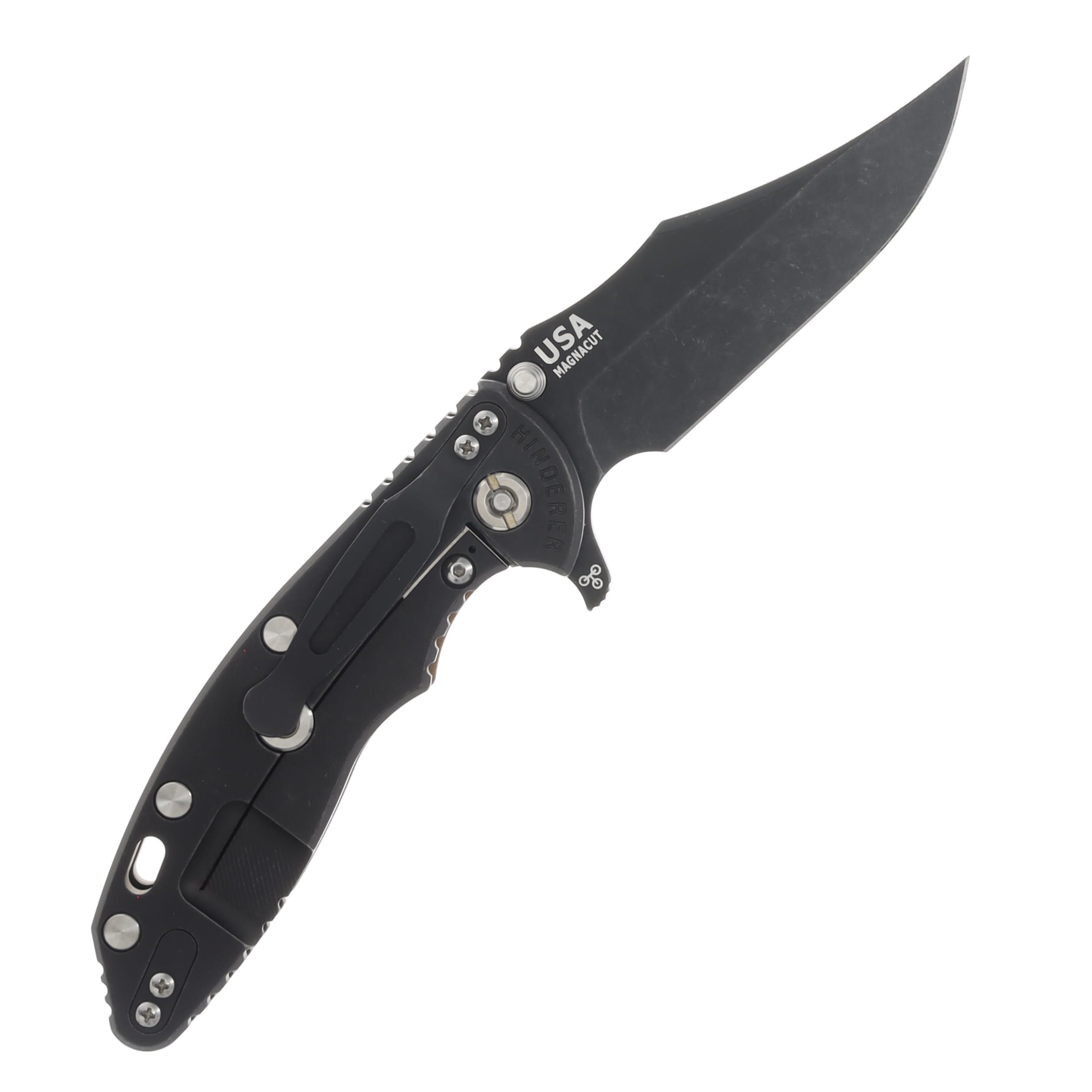 Hinderer XM-18 Bowie Coyote - Battle Black 3.5in Plain Battle Black Bowie KXM35BOWMCDTWBBKCY View 2
