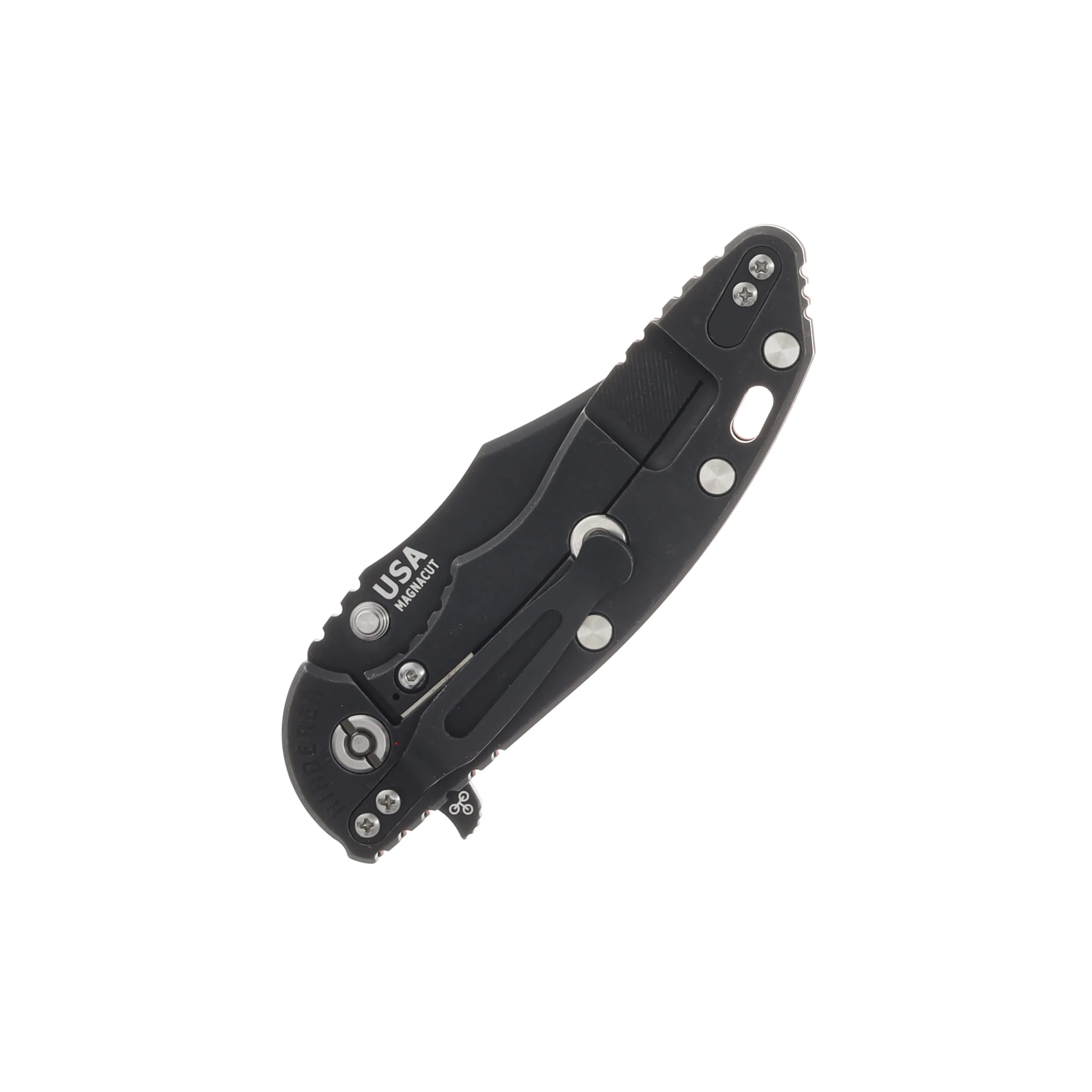 Hinderer XM-18 Bowie Orange - Battle Black 3.5in Plain Battle Black Bowie KXM35BOWMCDTWBBKOR View 4