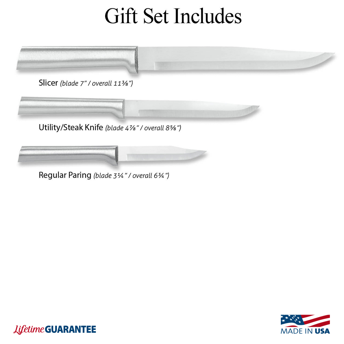 Rada Housewarming 3 pc Set Silver Handle S02 View 2