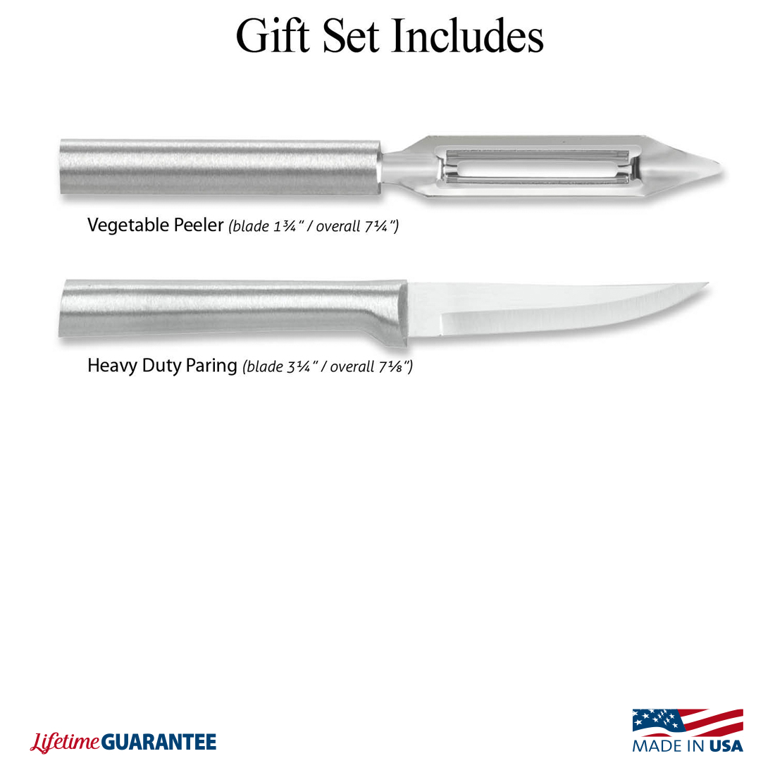 Rada Pare and Peel 2Pc Set-Silver Handle S46 View 1