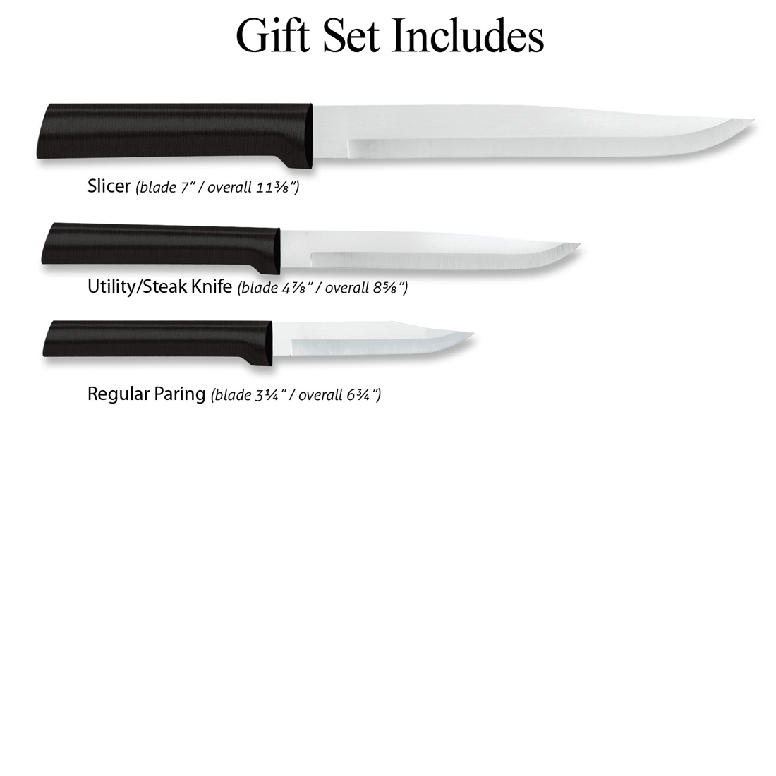 Rada Housewarming 3pc Set Black Handle G202 View 1