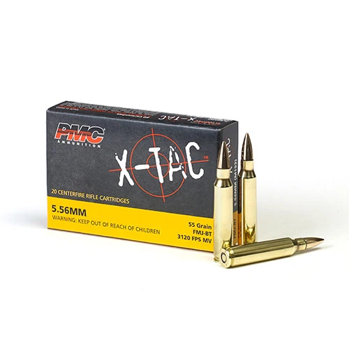 PMC X-Tac Battle Pack 5.56x45mm Rifle Ammunition 200 Rounds Brass Centerfire 55 Grain FMJ BT PM556XBP View 1