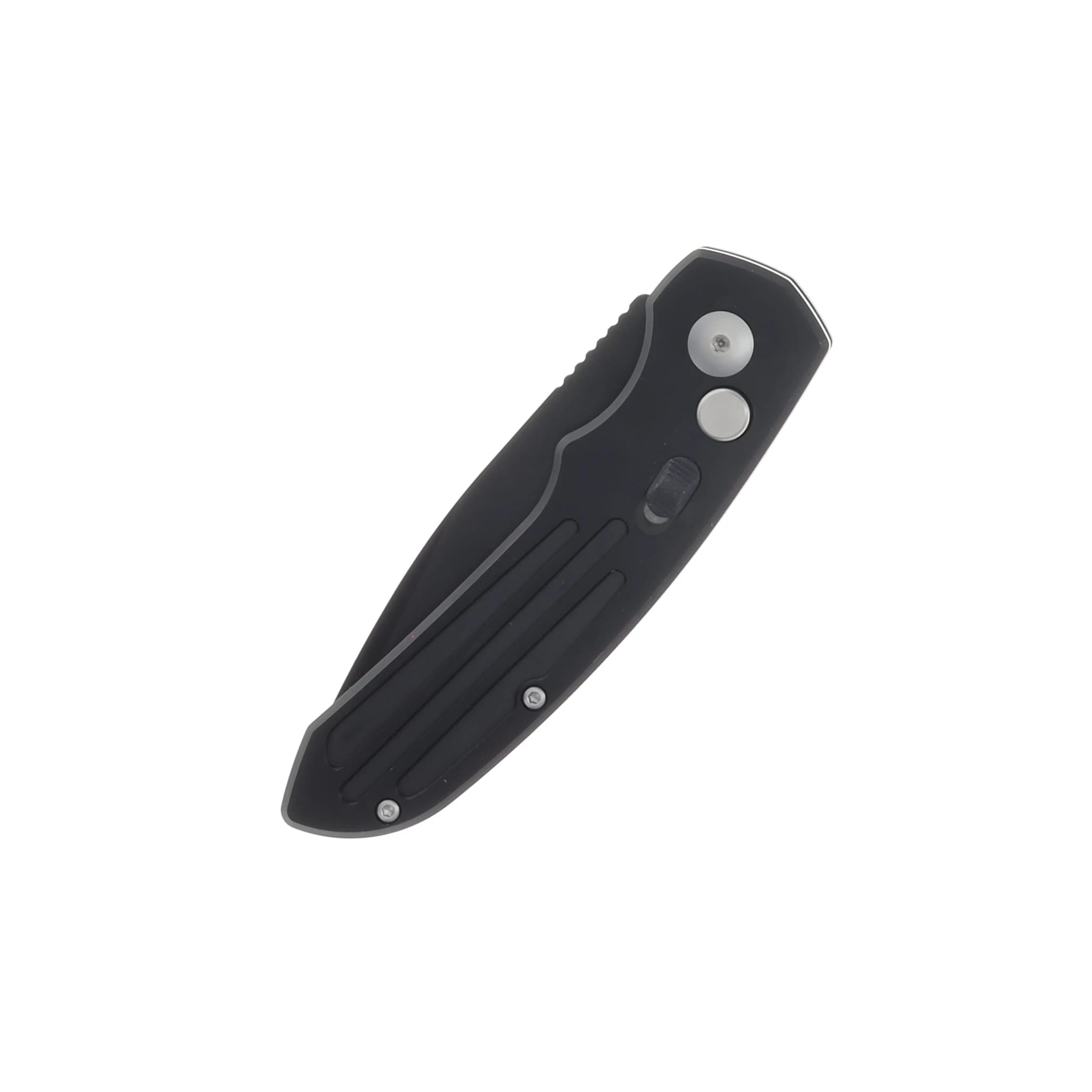 Smith & Wesson ExtremeOps Jr. Push Button OTS Auto Knife-Drop Point Partial Serrated Blade-All Black WNS-WSW-50BS View 3