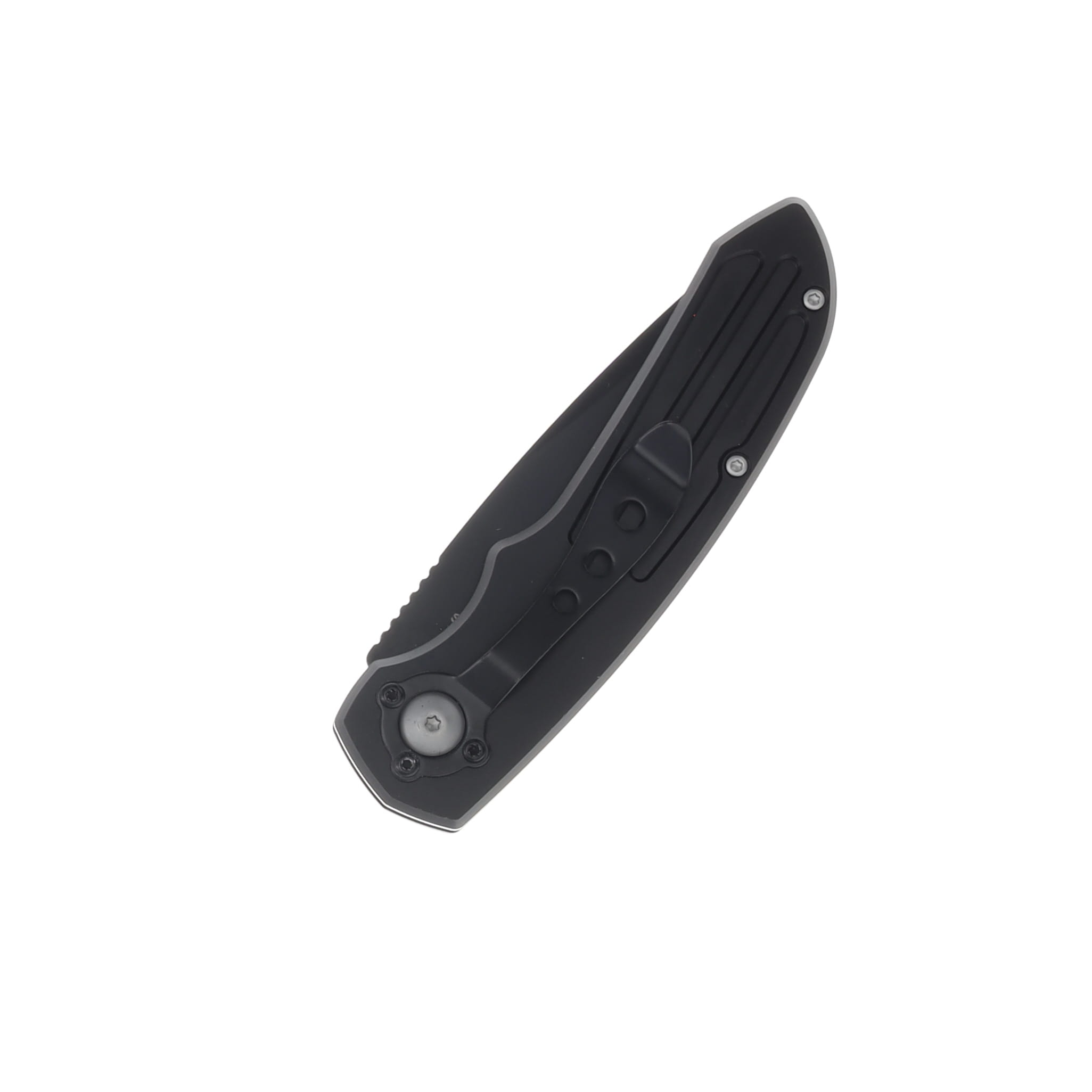 Smith & Wesson ExtremeOps Jr. Push Button OTS Auto Knife-Tanto Partial Serrated Blade-All Black WNS-WSW-50BTS View 3