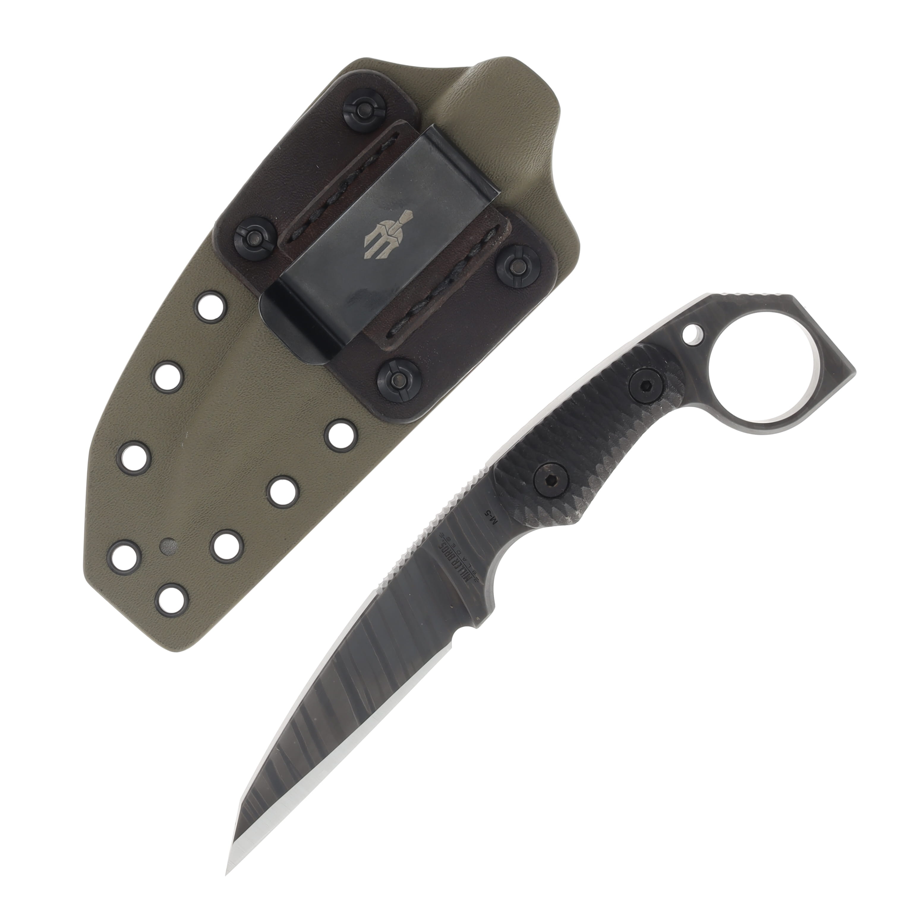 Miller Bros Blades Tan Sheath Black Handle M-5TSBH View 2