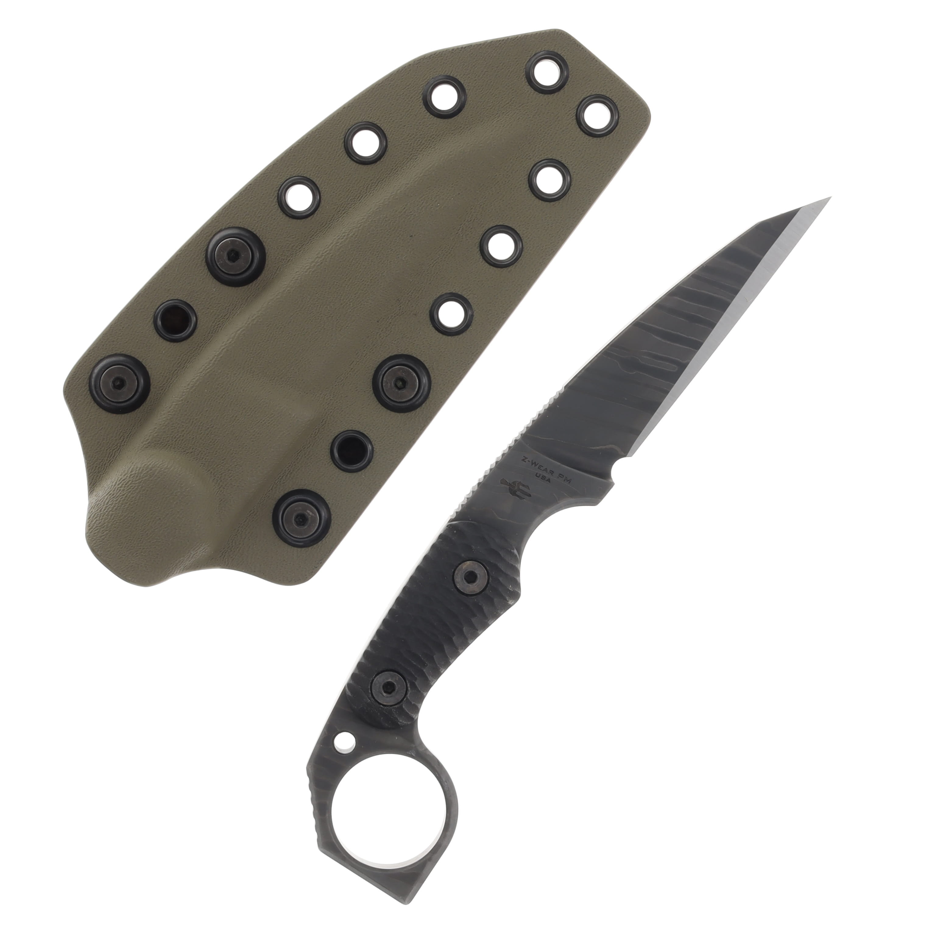 Miller Bros Blades Tan Sheath Black Handle M-5TSBH View 1