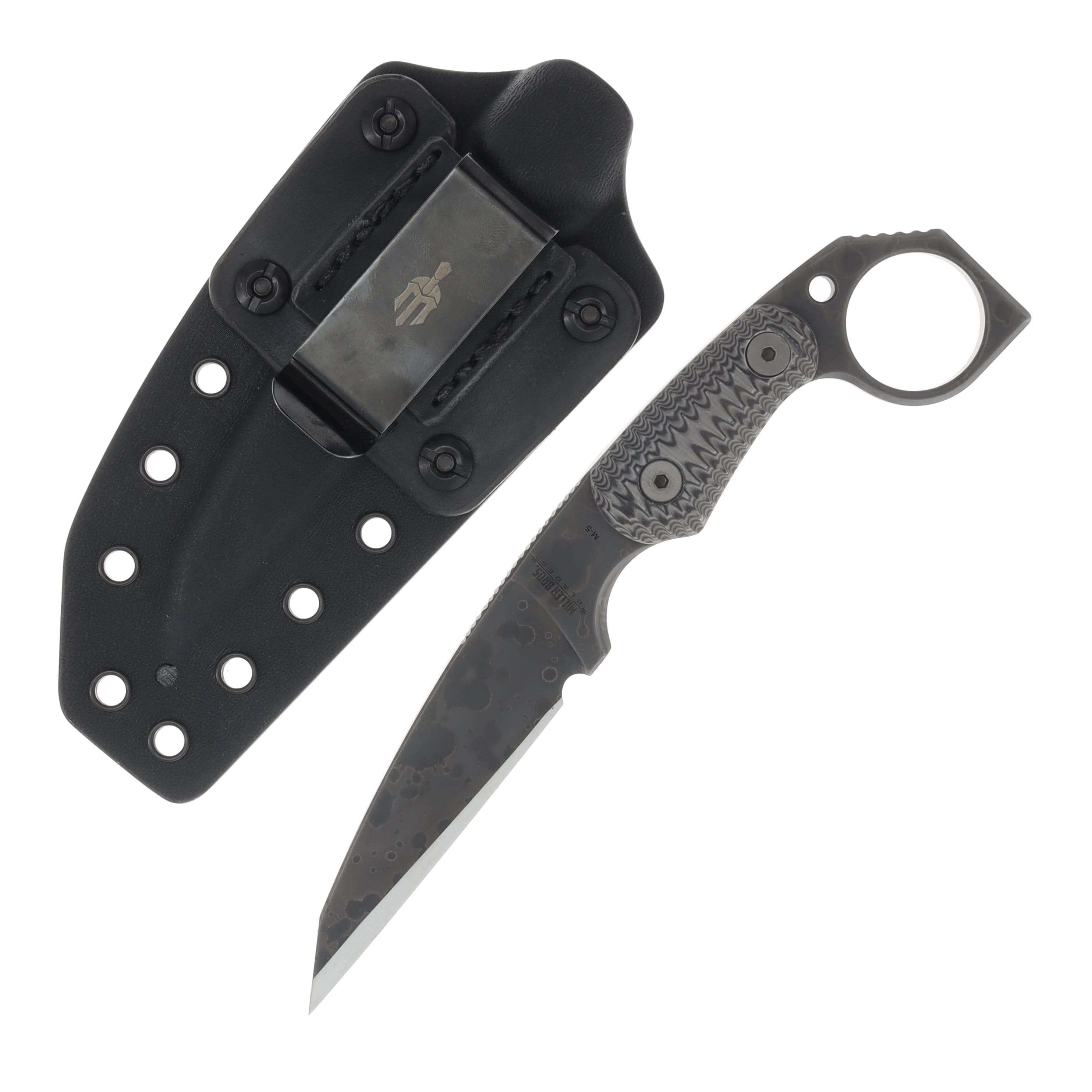 Miller Bros Blades Black Sheath Gray Handle M-5BSGH View 2