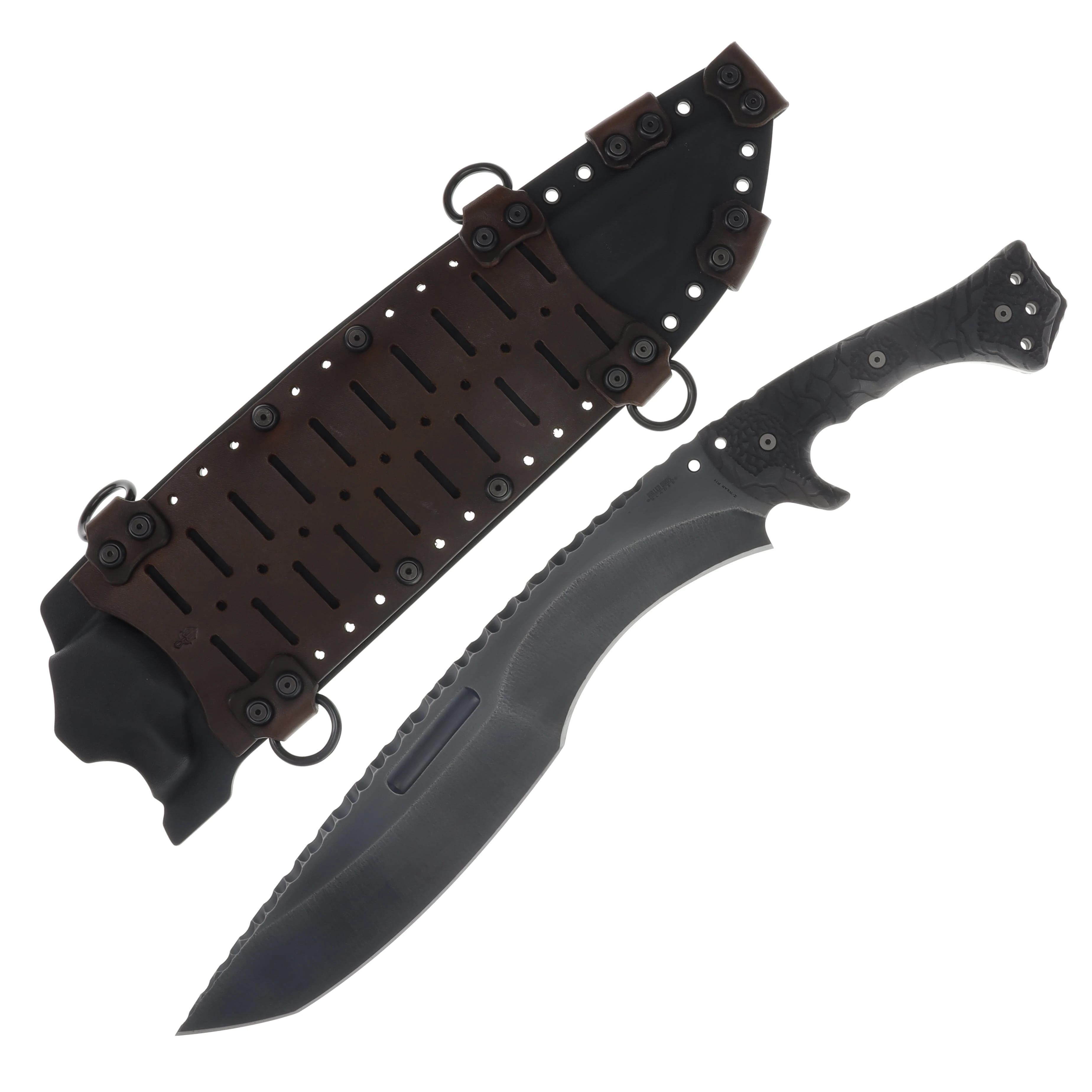 Miller Bros M-19 Fixed Knife Black Handle Black Sheath M-19BSBH View 2