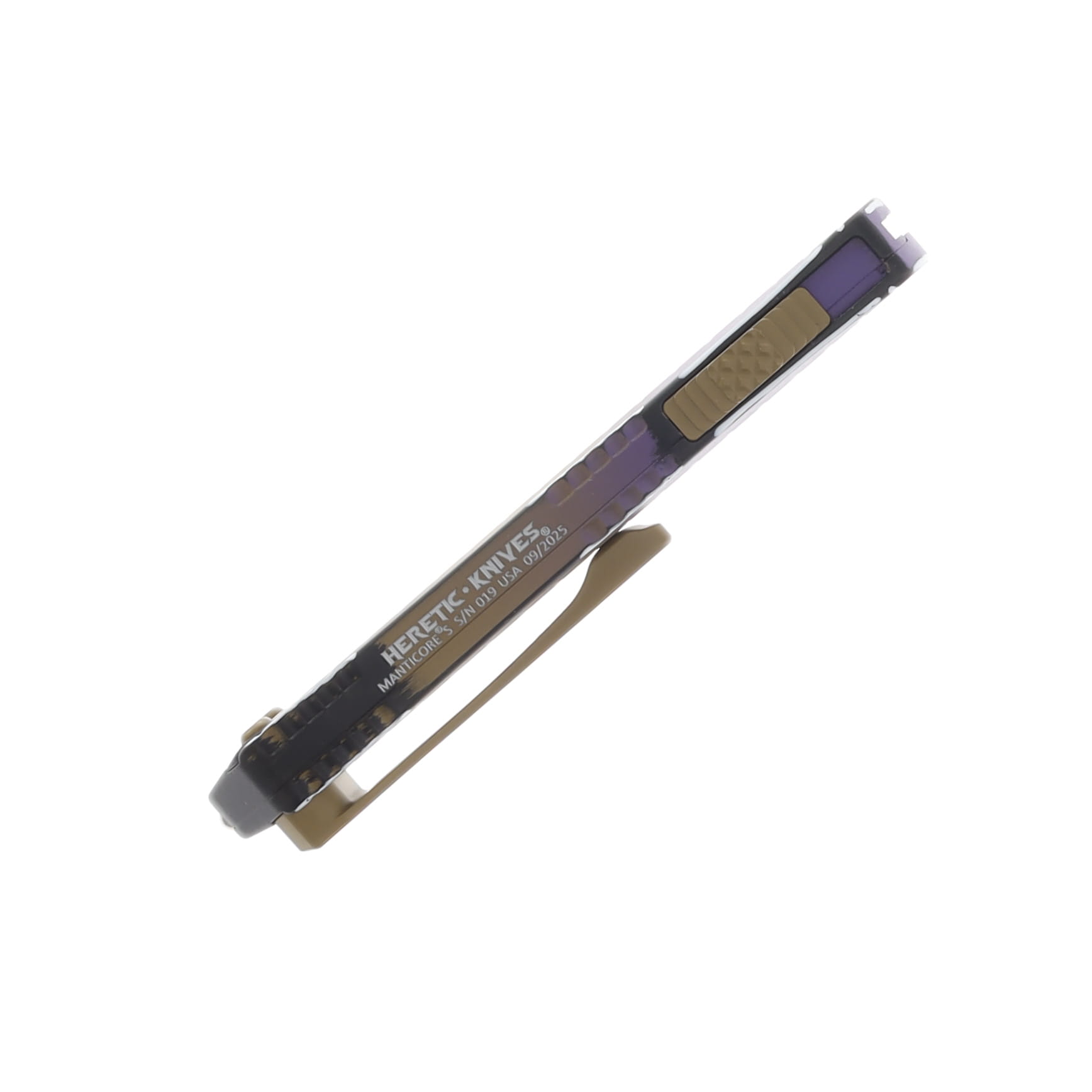 Heretic Manticore S SMKW Exclusive OTF Automatic Tanto Cel Shaded PB&J Peanut Butter and Jelly H023-CS-PBJ View 6