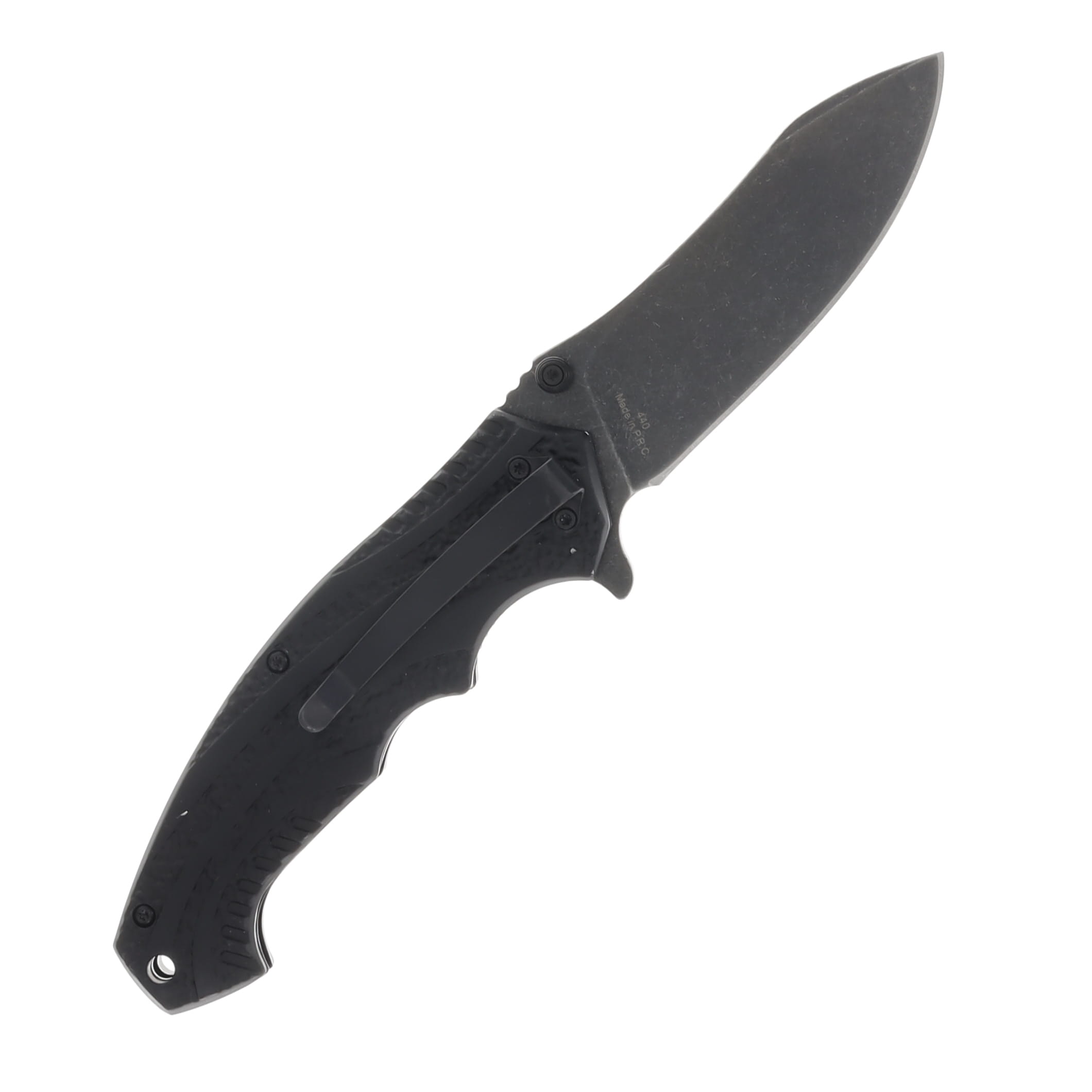 Fox Knives Defcon 5 Alpha Linerlock Folding Knife Black Stonewash/Black Aluminum D5-K001 View 2