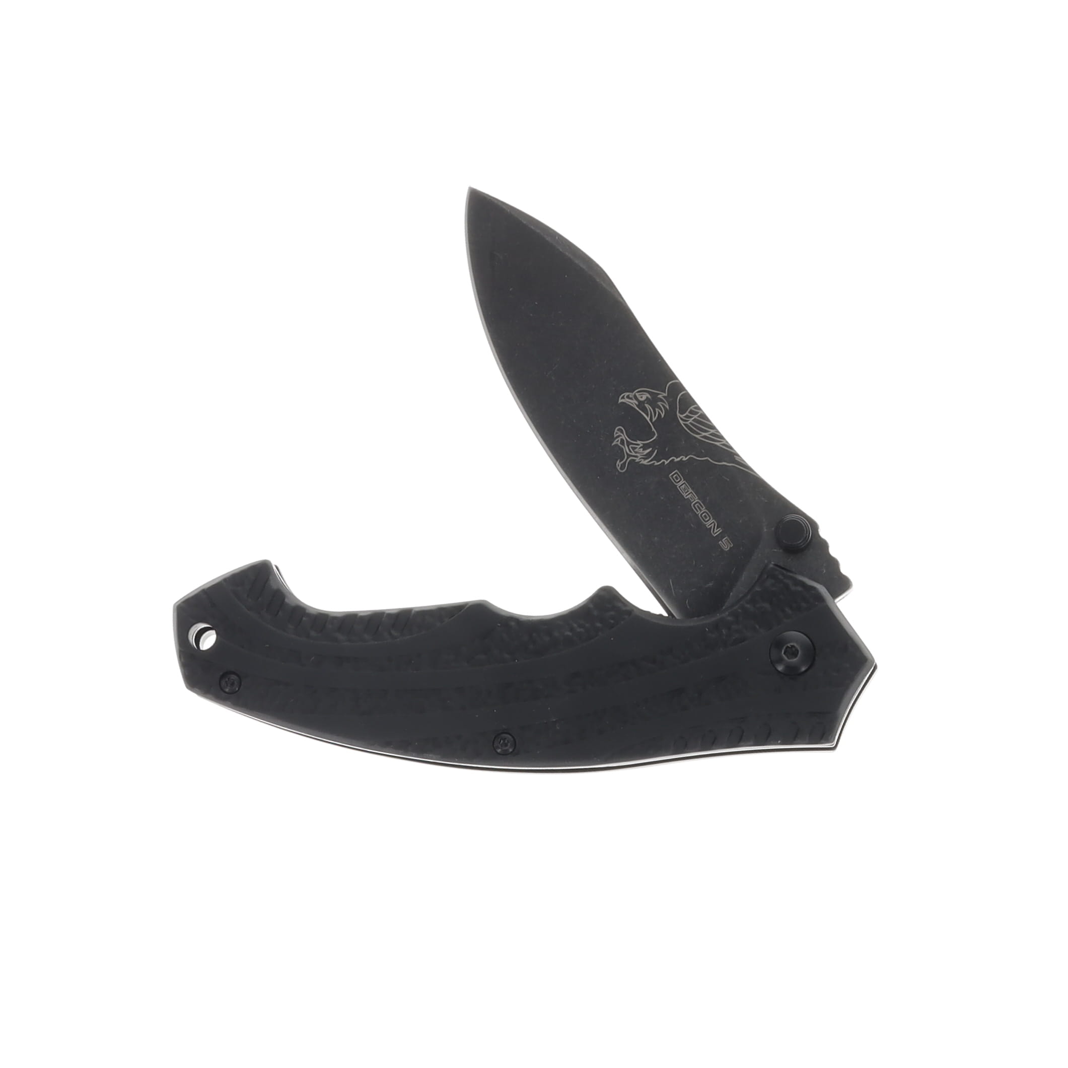 Fox Knives Defcon 5 Alpha Linerlock Folding Knife Black Stonewash/Black Aluminum D5-K001 View 3