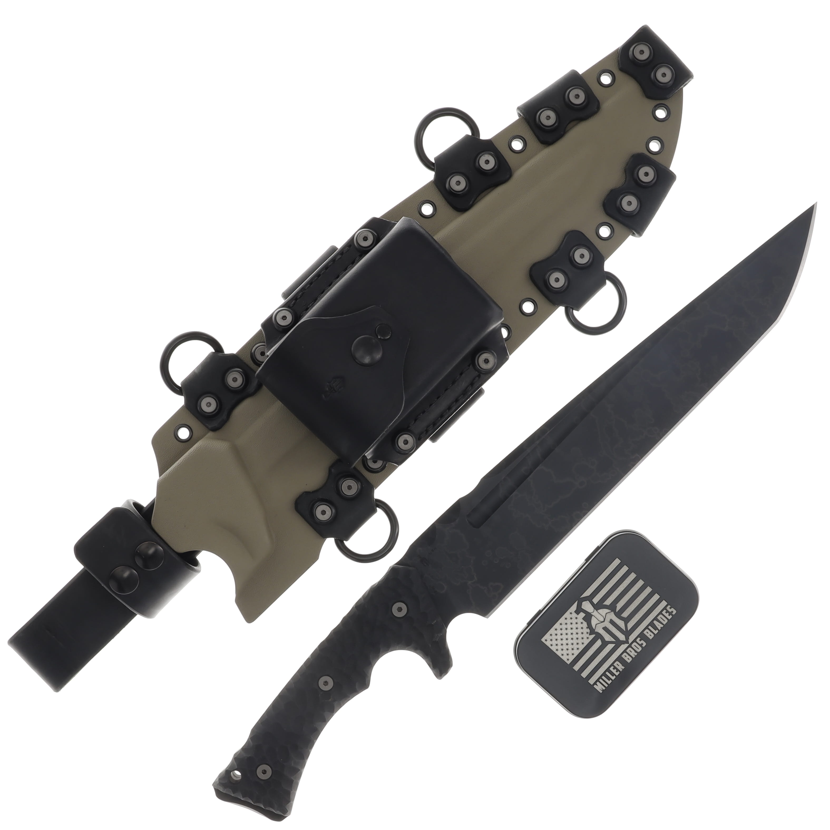 Miller Bros M-21 Fixed Knife OD Green Handle OD Green Sheath M-21ODSODH View 1