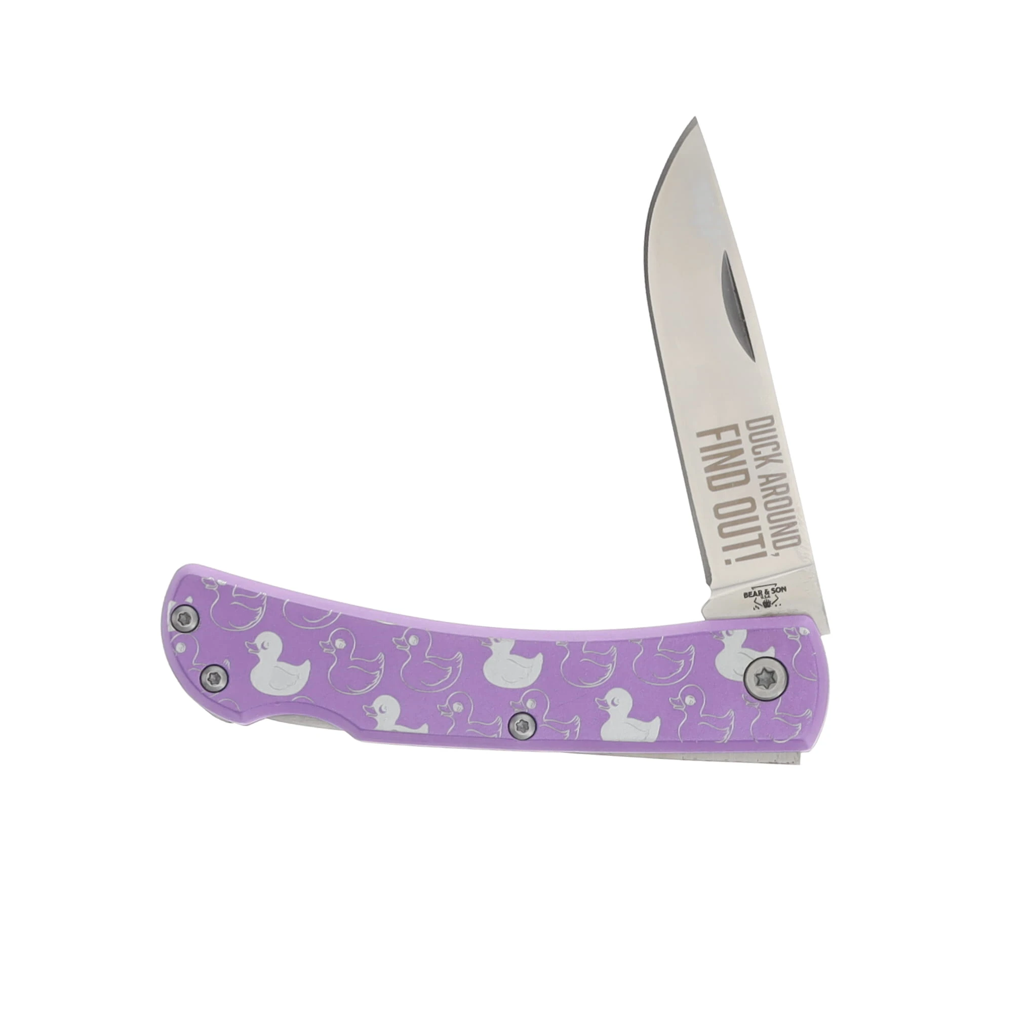 Bear & Son Small Farmhand Duck Around & Find Out Purple - White SK137LPLDU View 3