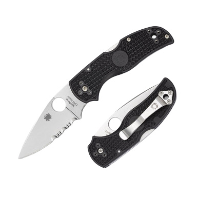 Spyderco Native 5 Partially Serrated FRN Black SPC41PSBK5 View 1