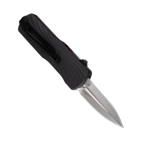 Micro Counterstrike Collector's Series OTF Automatic Tumbled Dagger/Cocobolo and Black Aluminum AUHG34893-LIM View 2