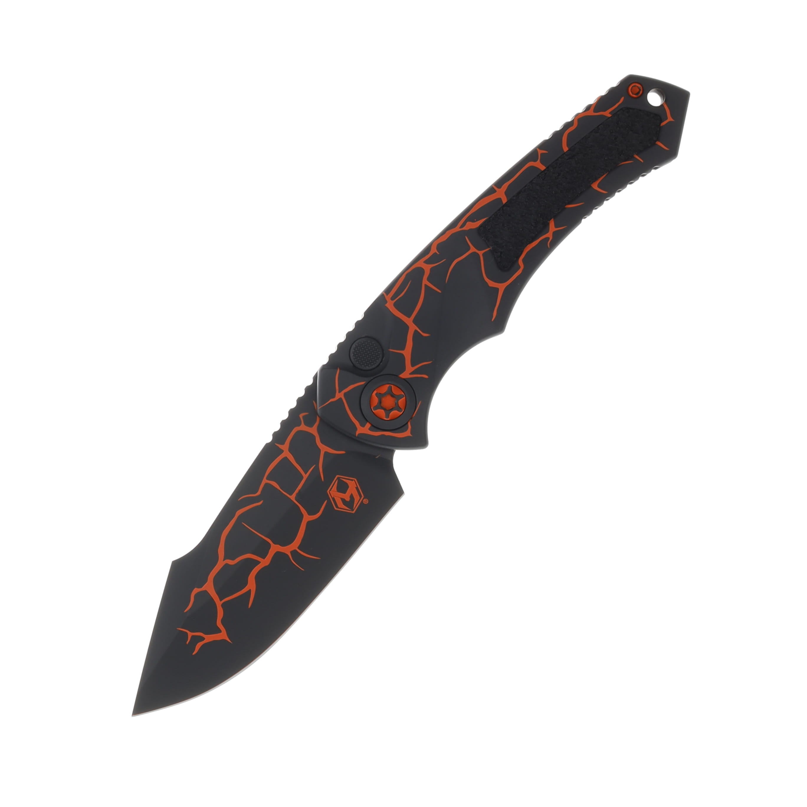 Heretic Pariah Magma Automatic Knife UV Orange Magnacut Drop Point H048-MAG-OR View 1