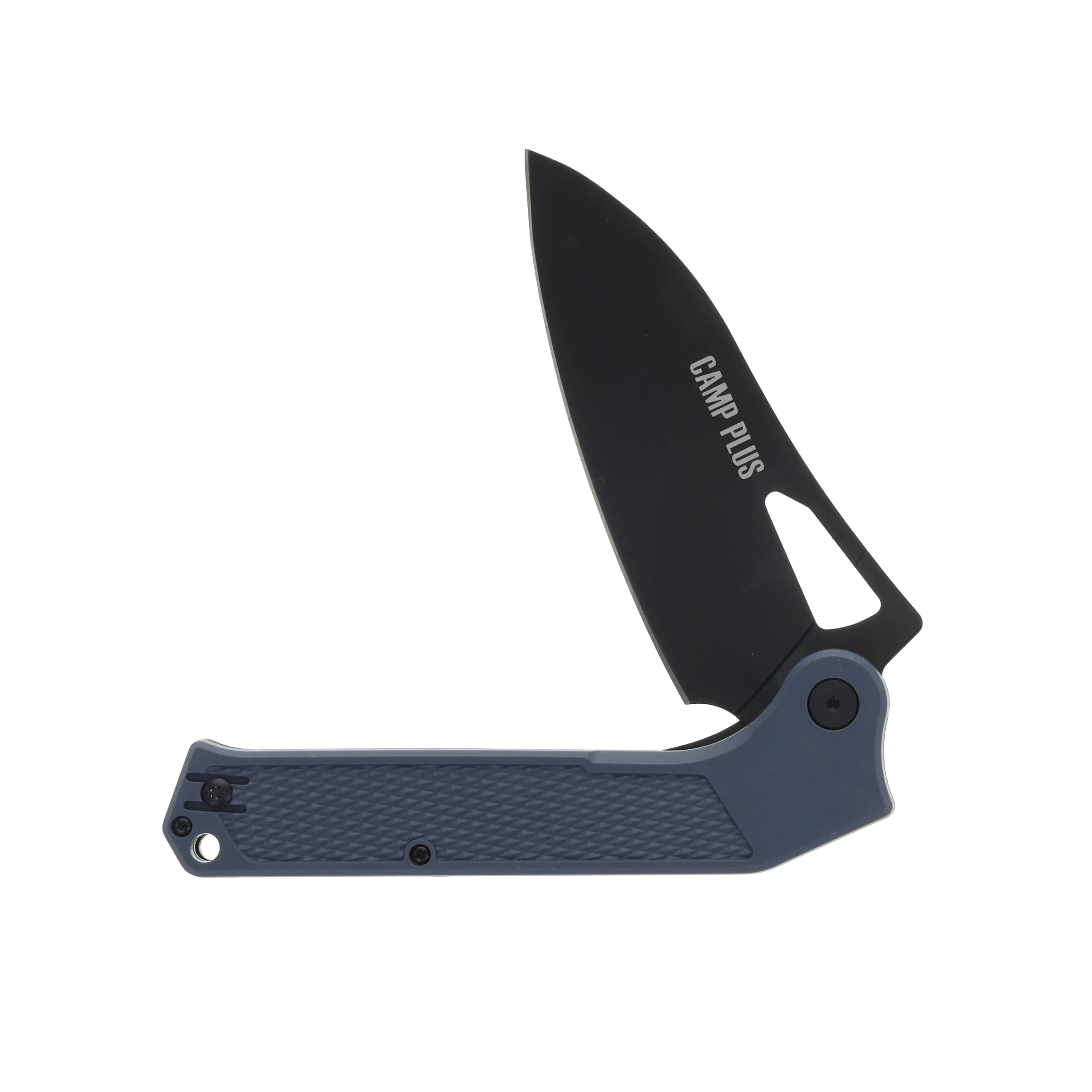 Ontario Camp Plus EDC Folding Knife Gray GFN Handle Black Cleaver Blade ON4320GREY View 3