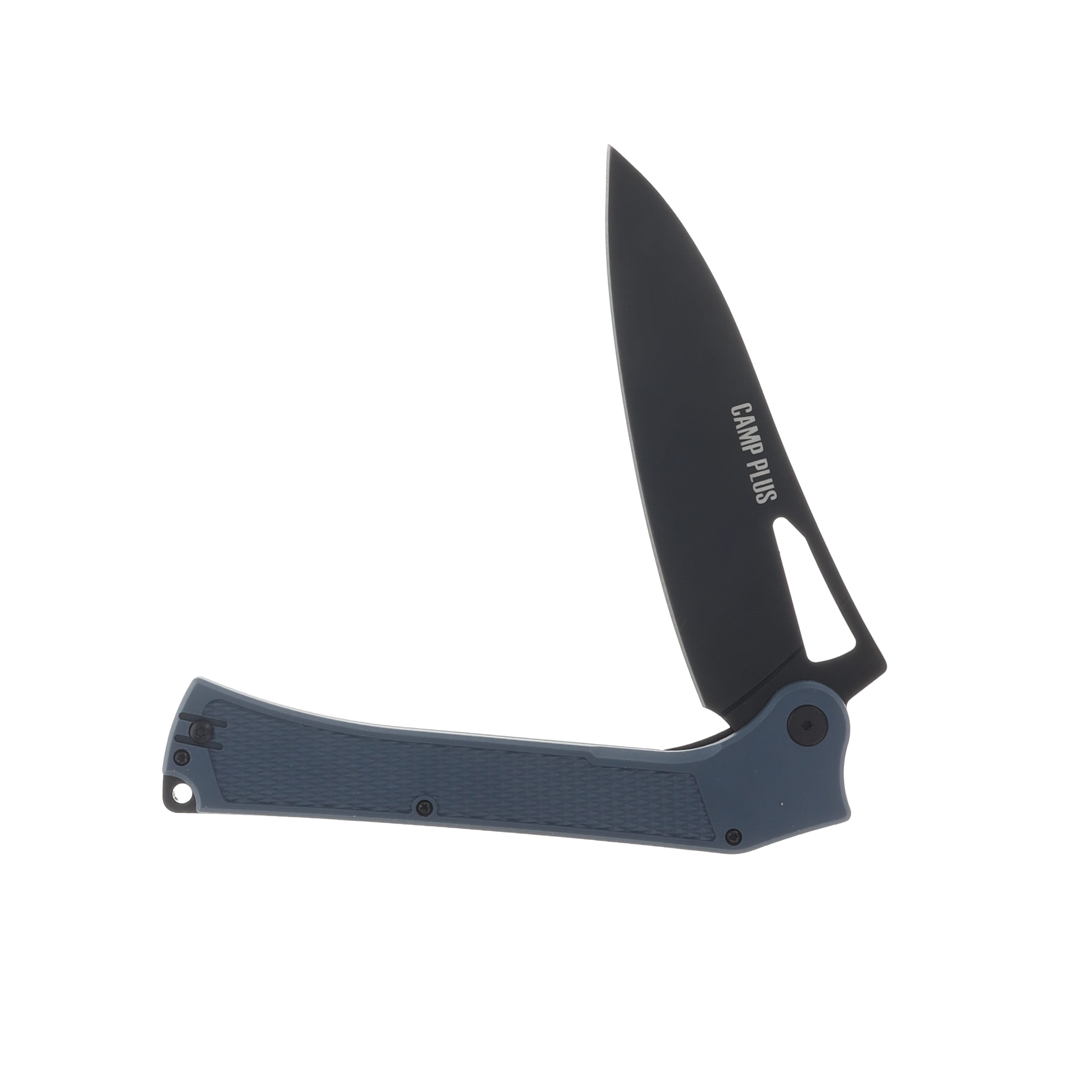 Ontario Camp Plus Large EDC Folding Knife Gray GFN Handle Black Cleaver Blade ON4325GREY View 3