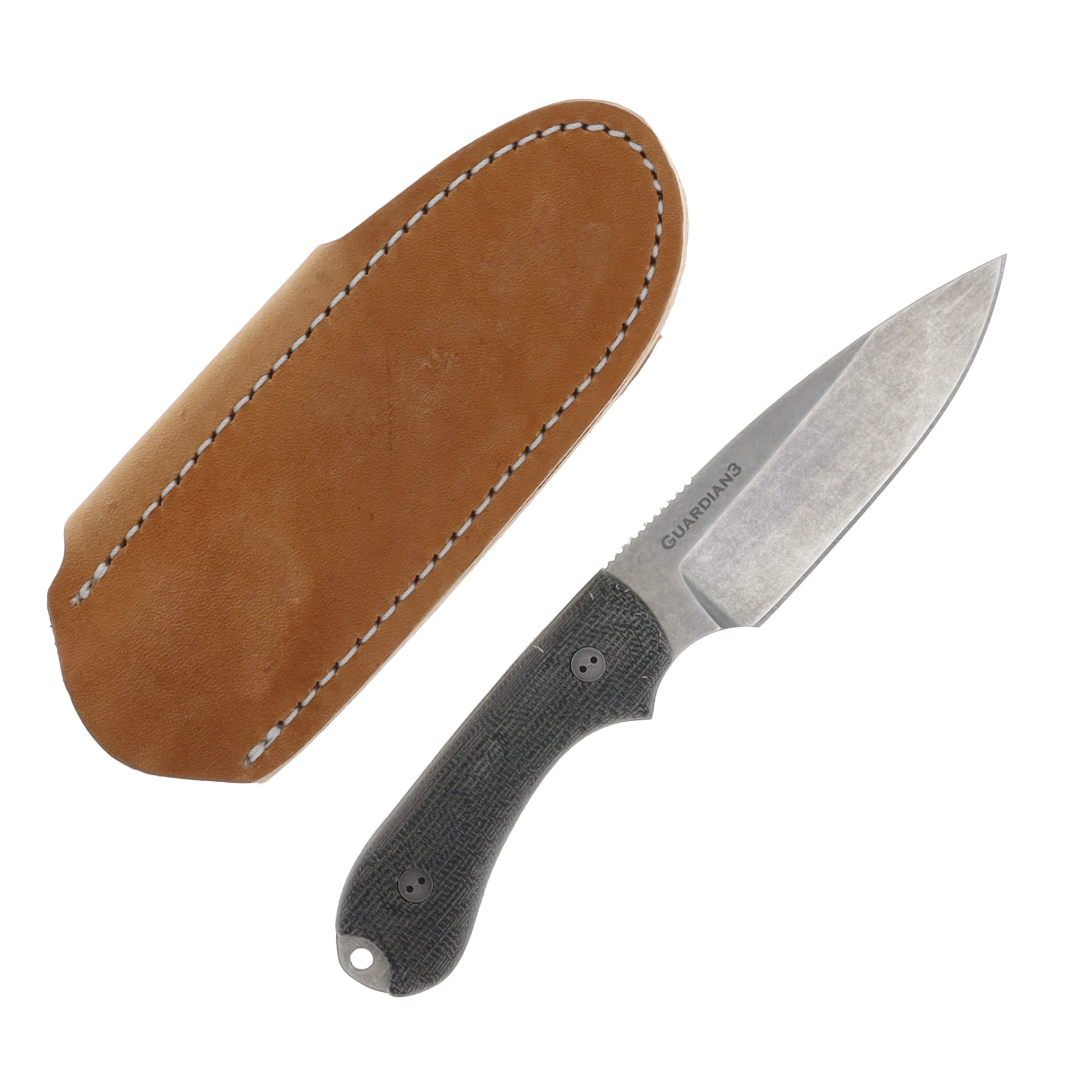 Bradford 3D Guardian 3 Fixed Knife 3.5in Plain Stonewash Drop Point BRAD3279 View 2