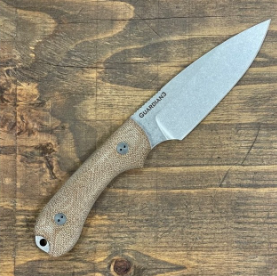 Bradford 3D Guardian 3 Natural Micarta 3.5in Plain Stonewash Drop Point BRAD3501 View 5
