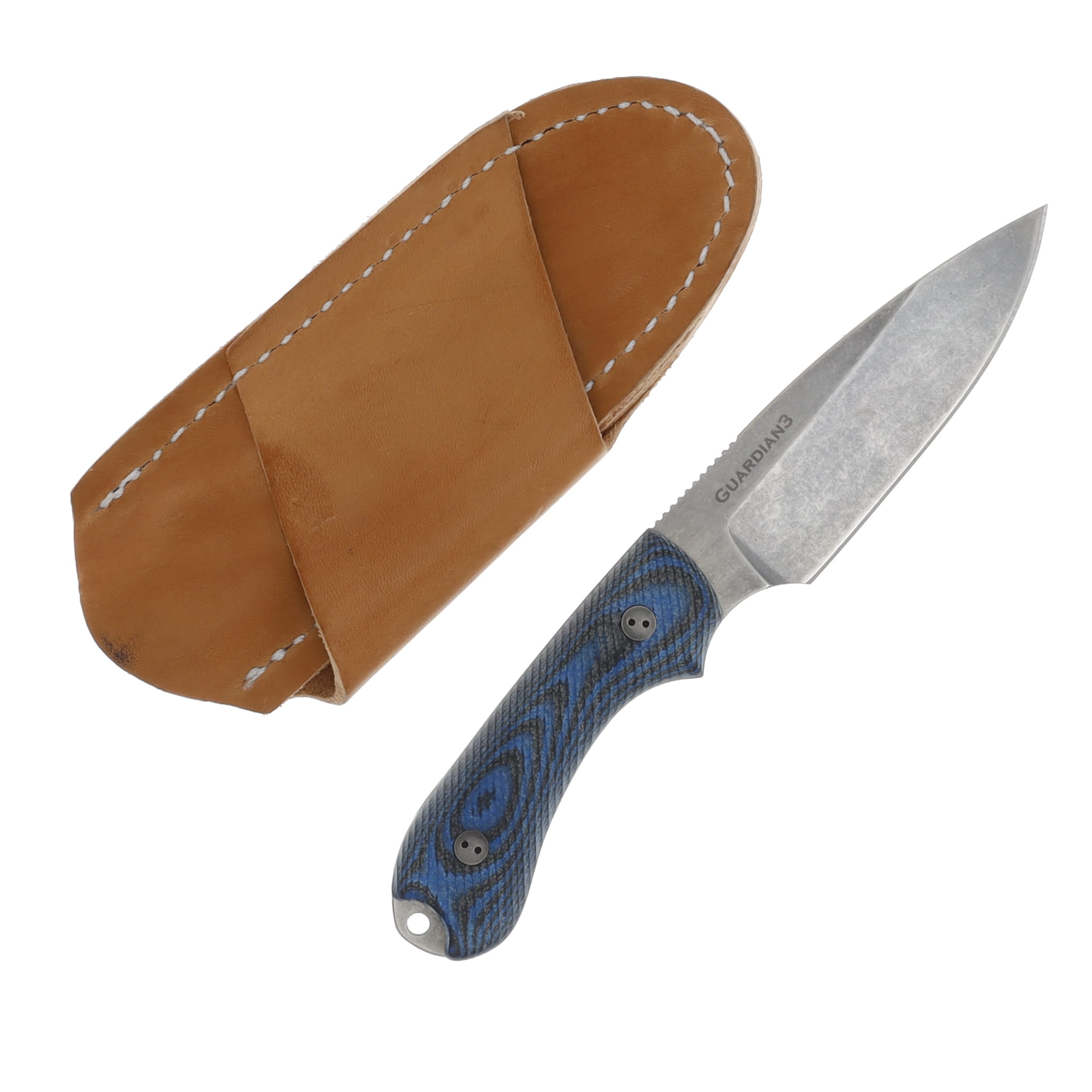 Bradford 3D Guardian 3 Blue – Black 3.5in Plain Stonewash Drop Point BRAD3503 View 2
