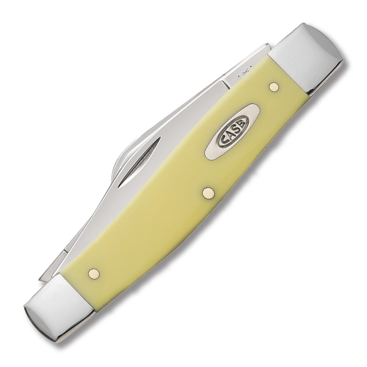 Case XX Carbon Steel/Smooth Yellow Synthetic Large Stockman Folding Knife CA203 View 2