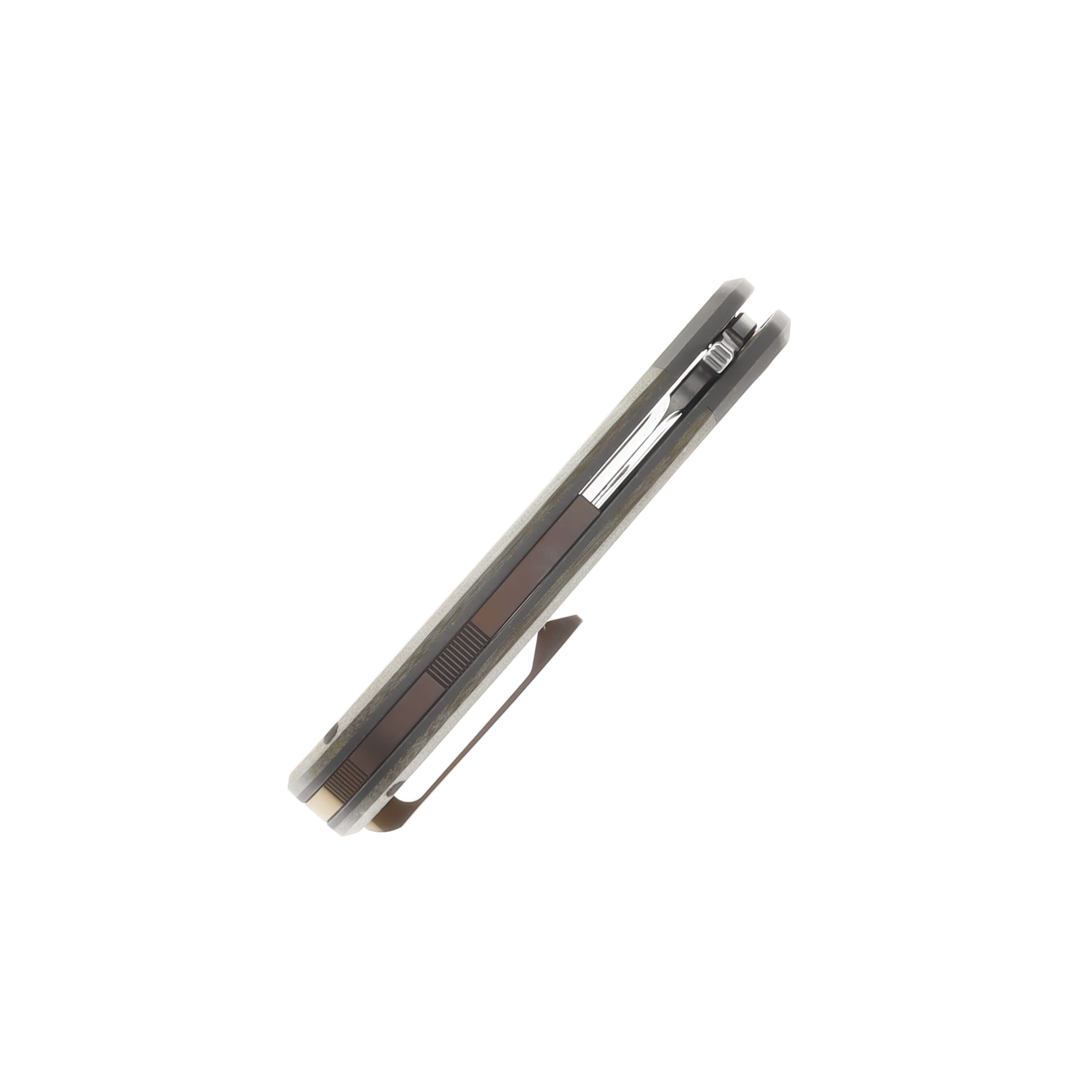 Jack Wolf Knives Scuffle Green 3.52in Plain Stonewash Clip Point SCUFFLE-01-GRN-LIN-MIC View 7