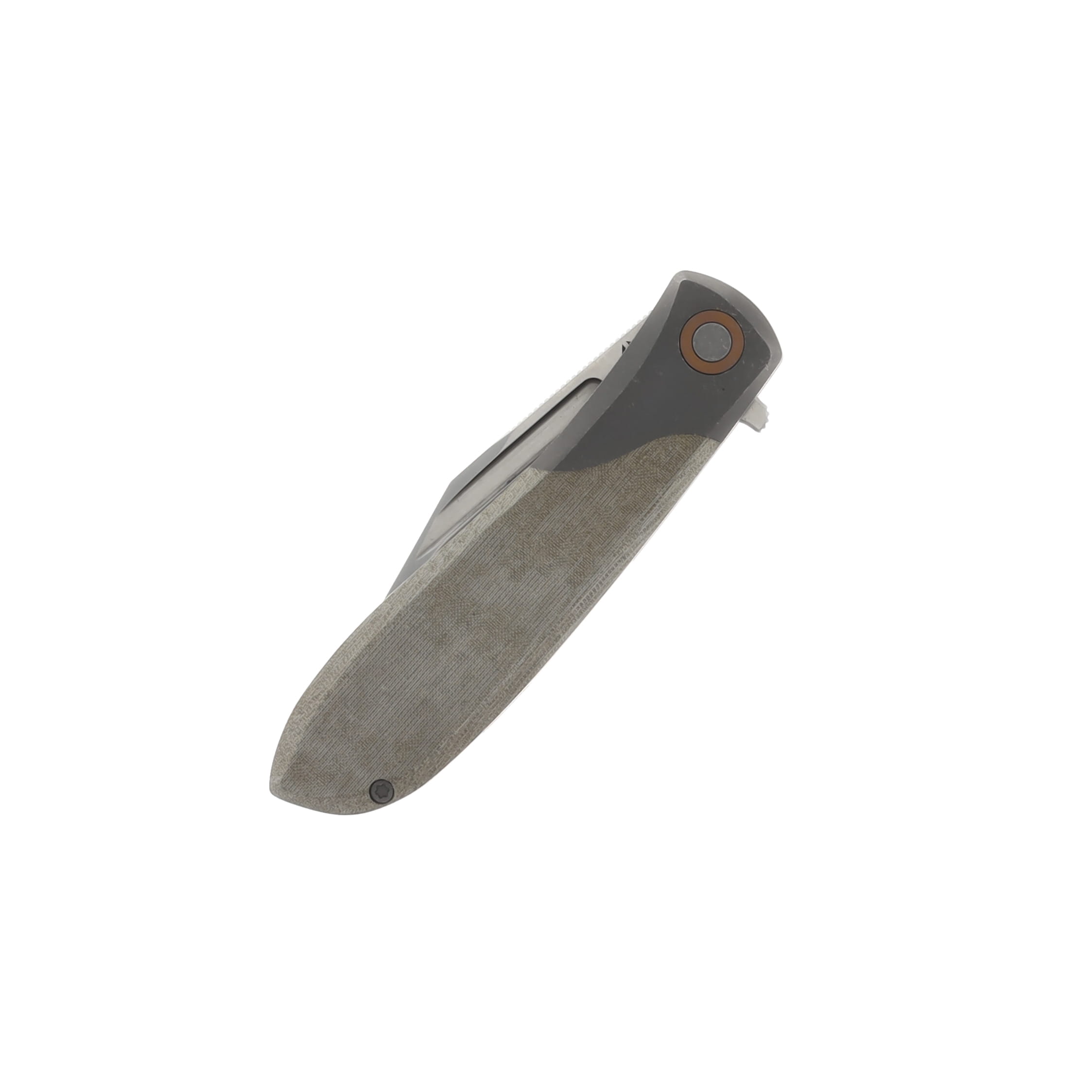Jack Wolf Knives Scuffle Green 3.52in Plain Stonewash Clip Point SCUFFLE-01-GRN-LIN-MIC View 5