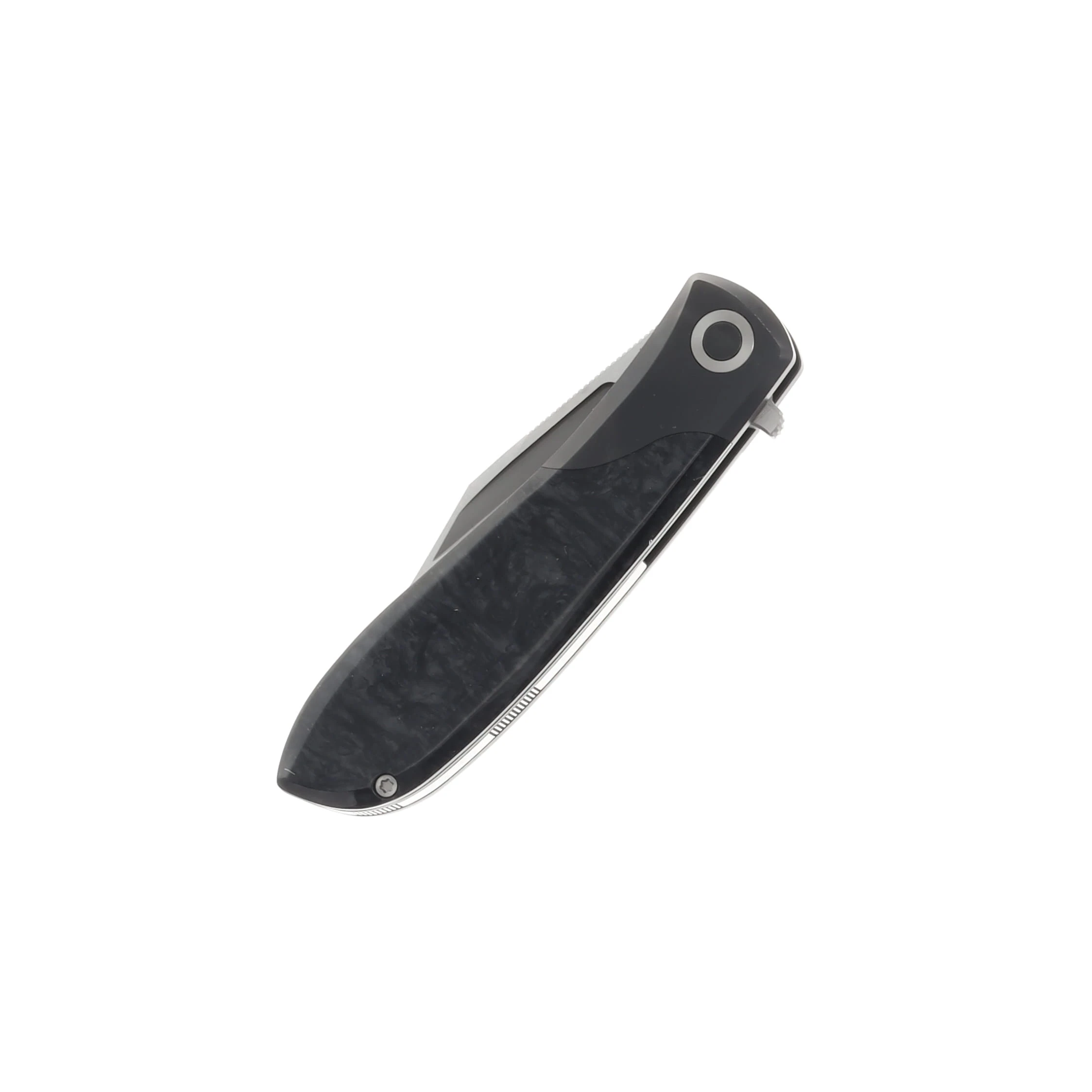 Jack Wolf Knives Scuffle Black Ice 3.52in Plain Belt Satin Clip Point SCUFFLE-01-KIR-BLK-ICE View 5