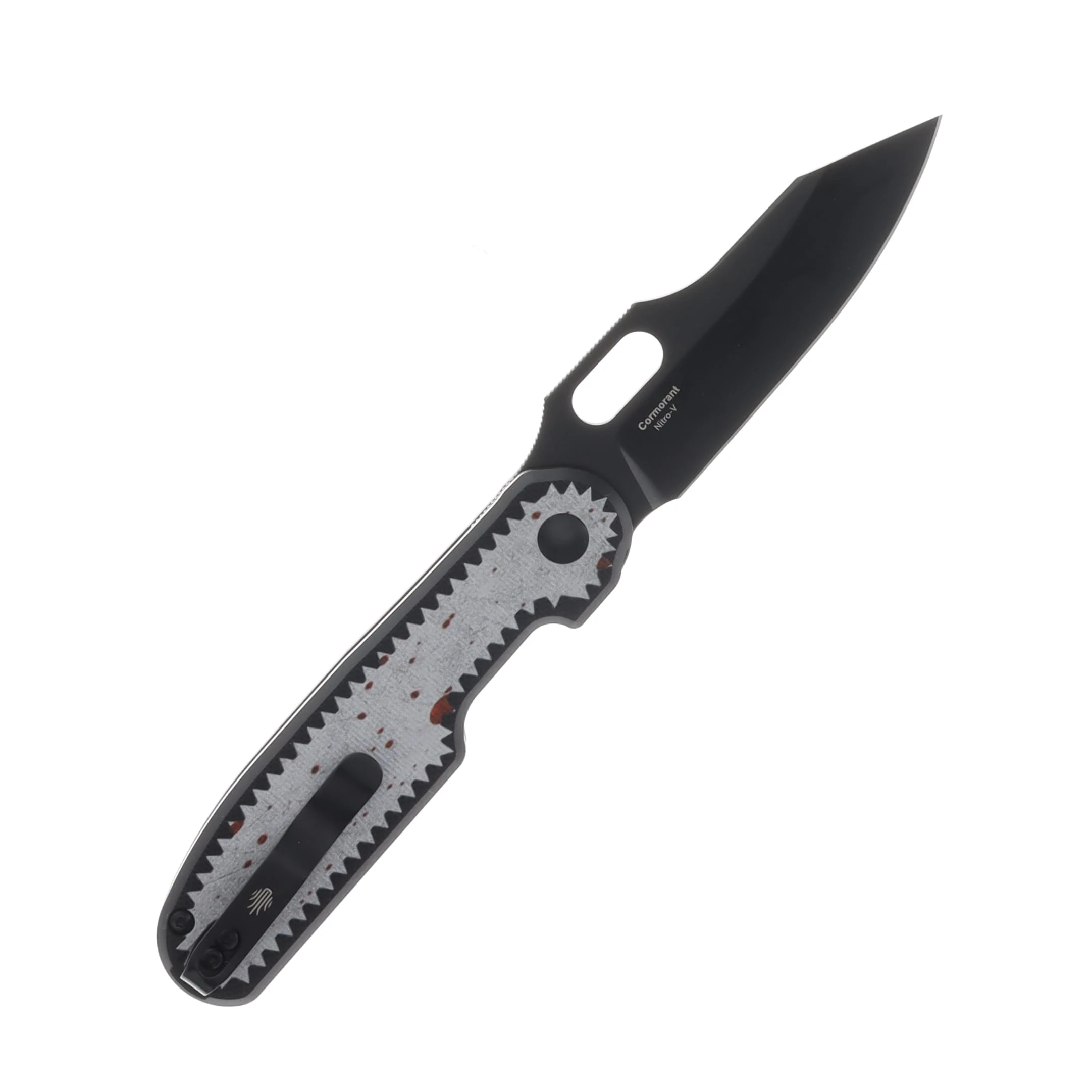 Kizer SMKW Exclusive Cormorant "Leatherface" Black G-10 Handle Black Nitro V Blade V4562E8 View 2