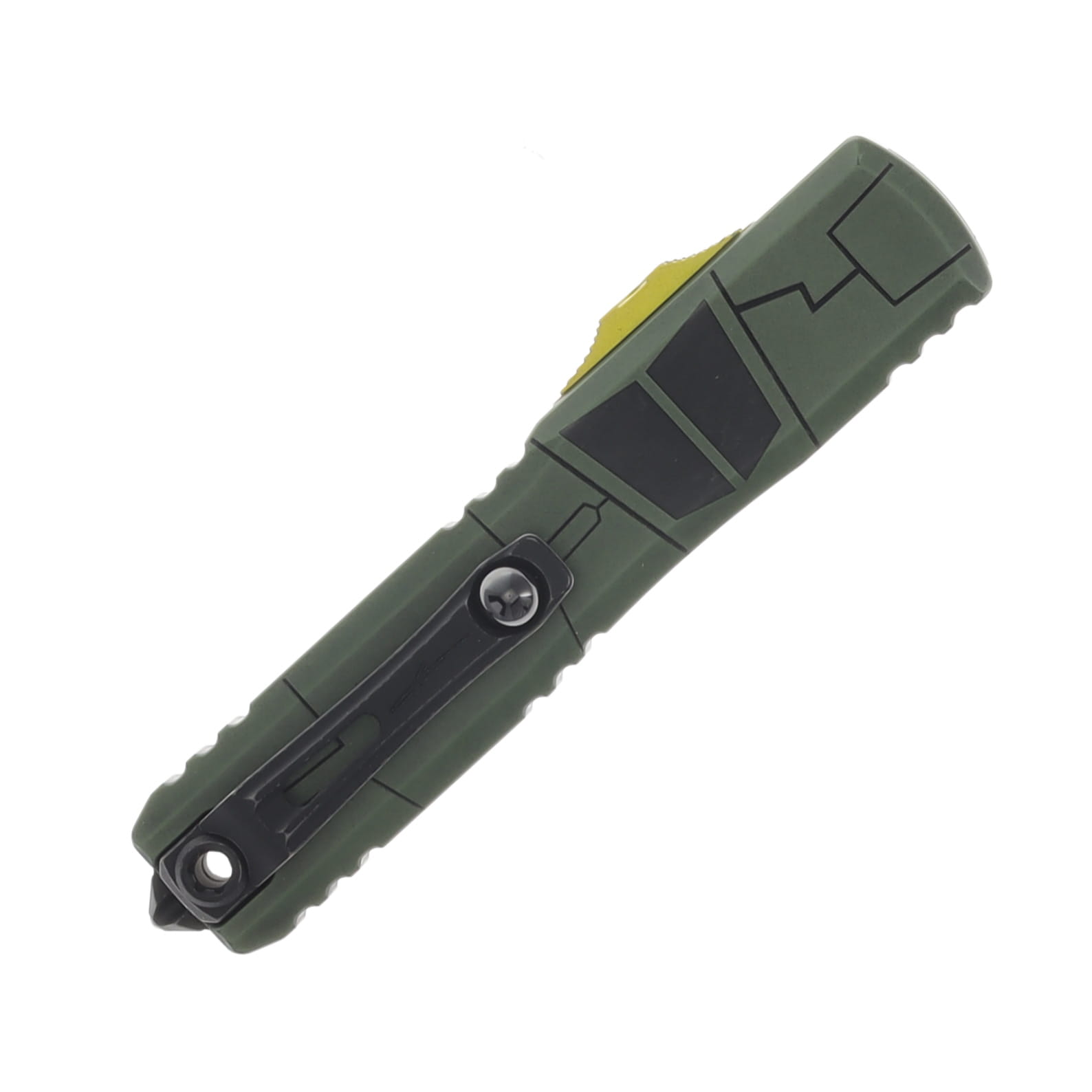Microtech SMKW Exclusive Ultratech Gen III ZBP Master Chief OTF Automatic Knife Apocalyptic Standard/OD Green AUMT112210APMCODSSMK View 4