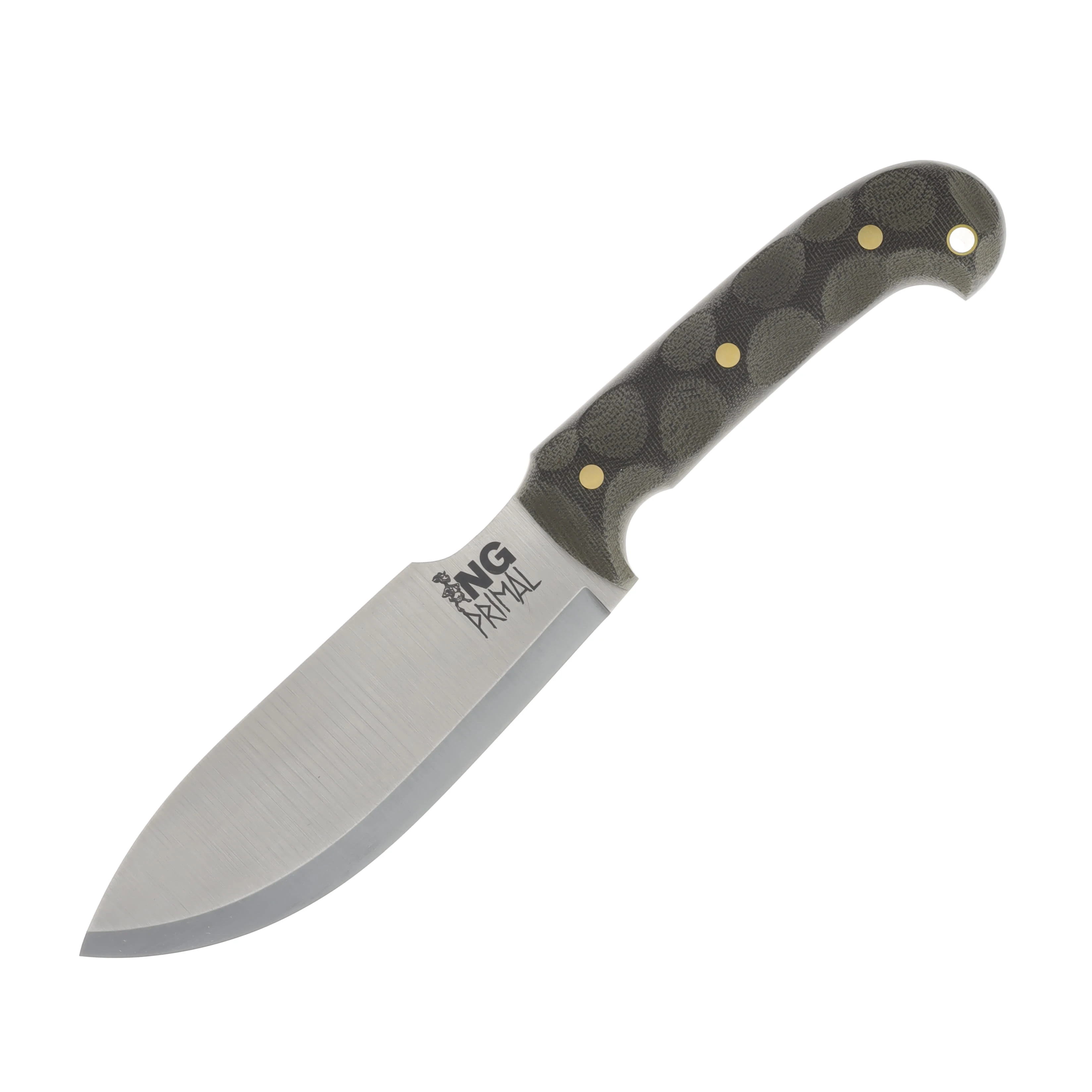LT Wright SMKW Exclusive The Naked G.O.A.T. Primal Fixed Blade Knife Scandi/Green Micarta NGPRIMAL View 3