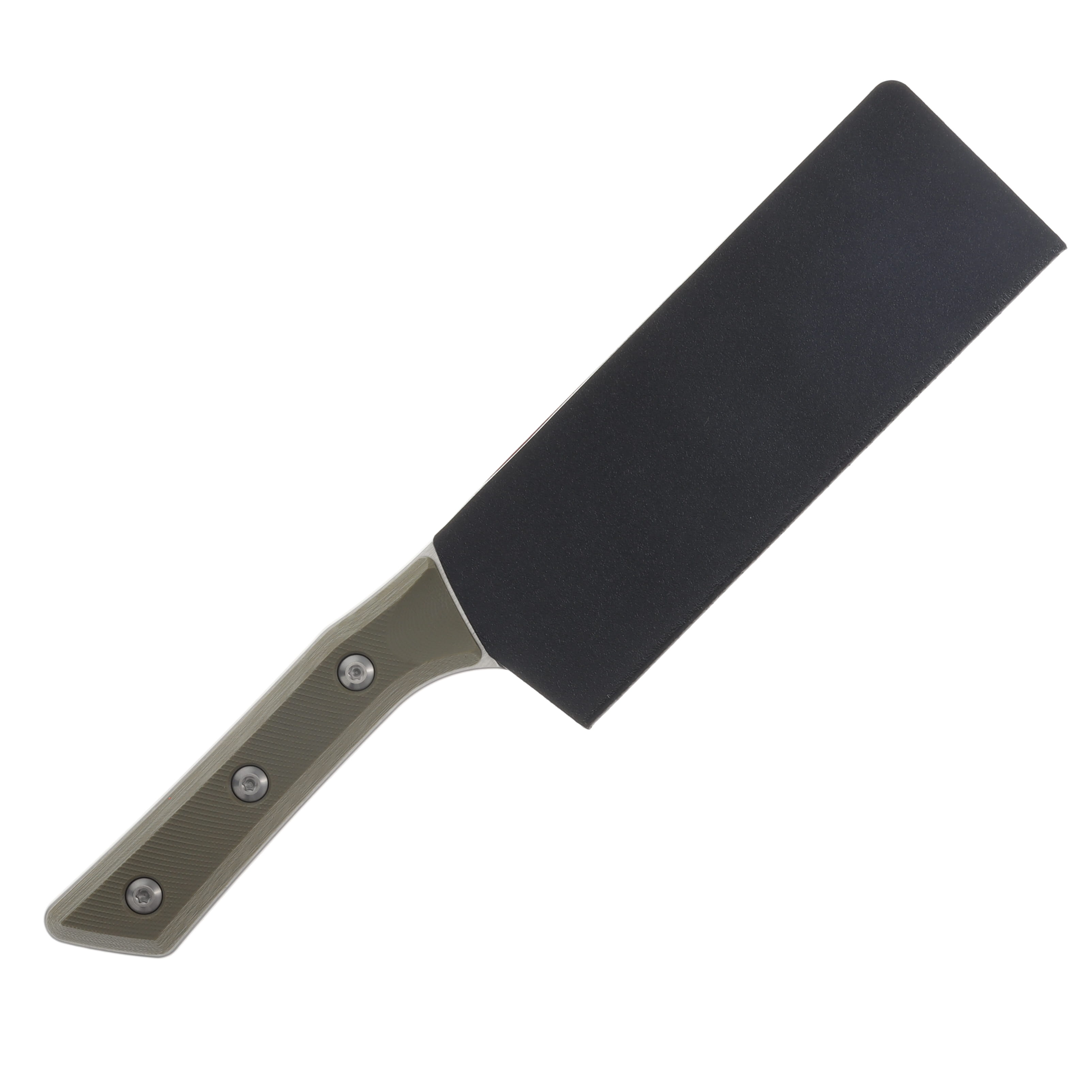 Microtech 6in Santoku Fixed Knife Stonewash Standard OD Green G-10 MT320010OD View 3
