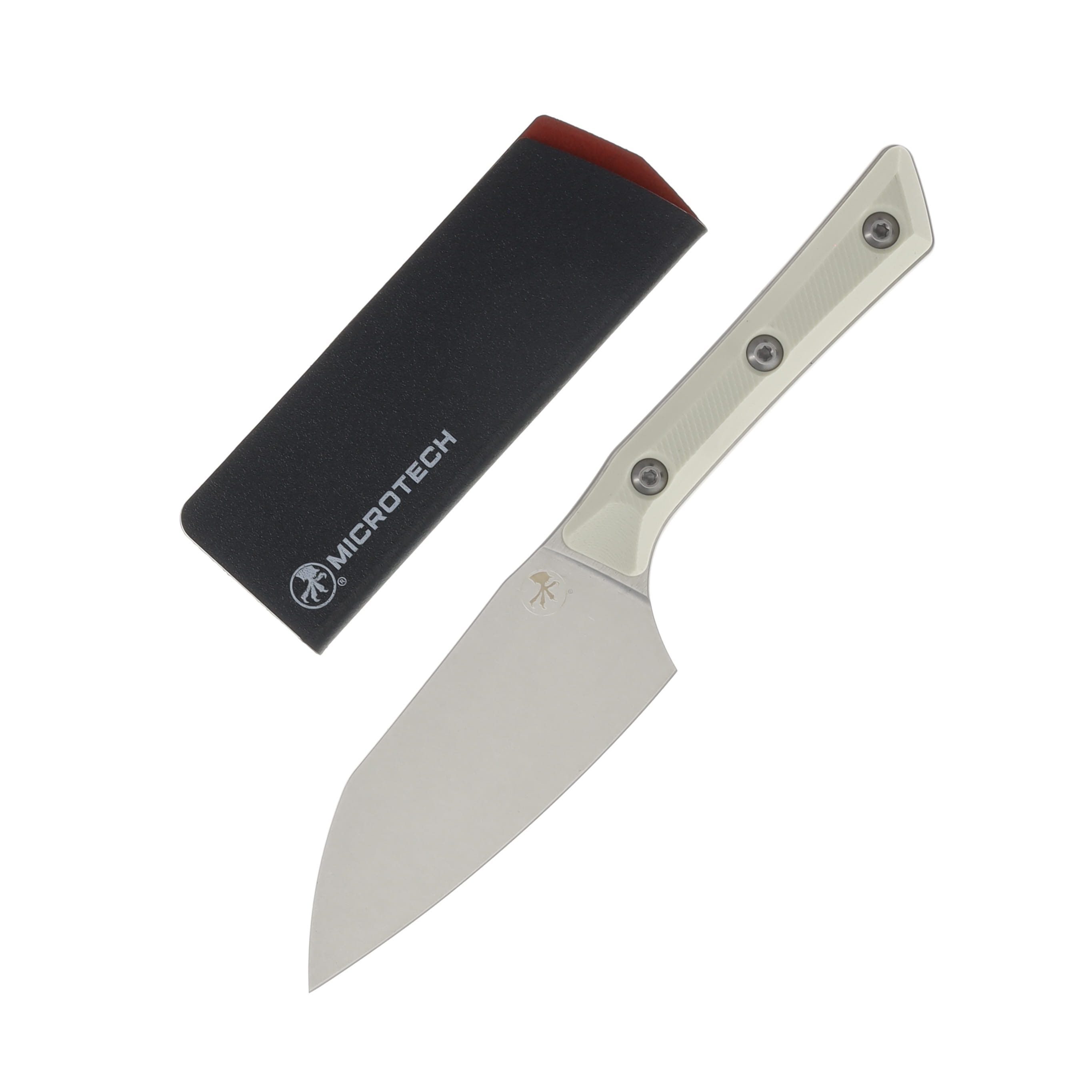 Microtech 4.2in Santoku Fixed Knife Stonewash Standard Ivory G-10 MT330010IV View 1