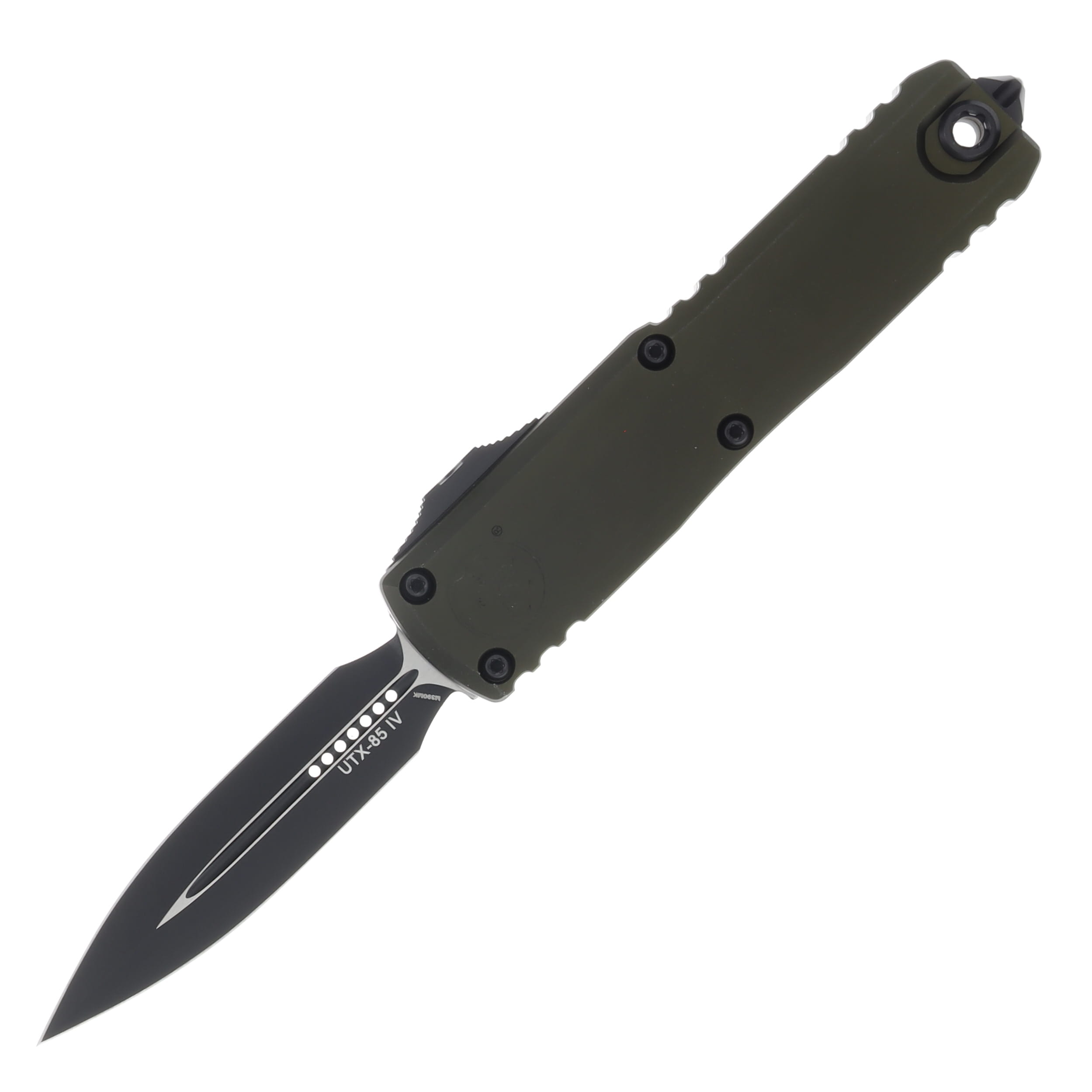 Microtech UTX-85 GEN IV OTF Auto D/E Black Standard OD Green AUMT123241OD View 1