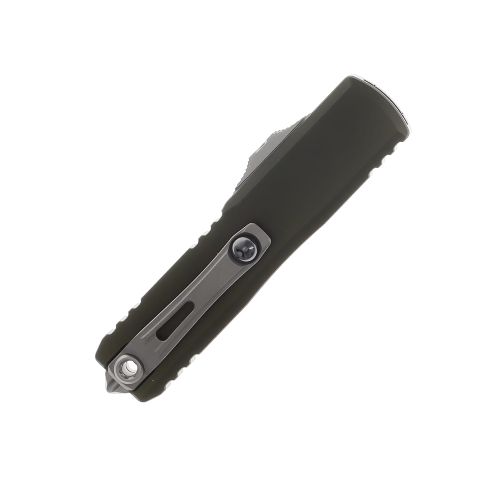 Microtech UTX-85 GEN IV OTF Auto D/E Stonewash Full Serrate OD Green AUMT1232412OD View 3