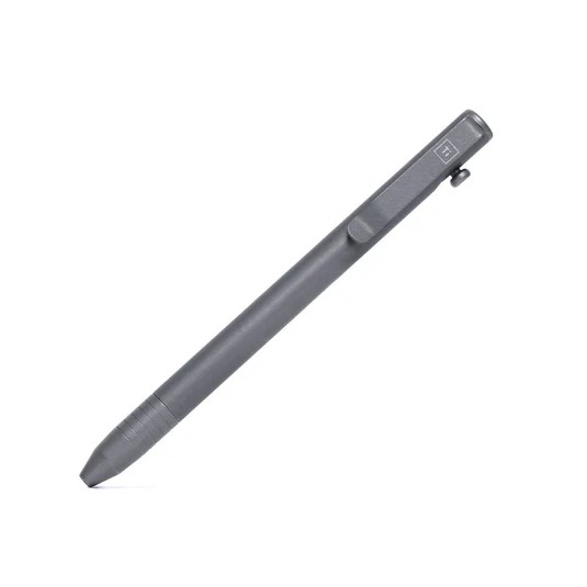 Big I Design Slim Bolt Action Pen Titanium Stonewashed BIGI06 View 1