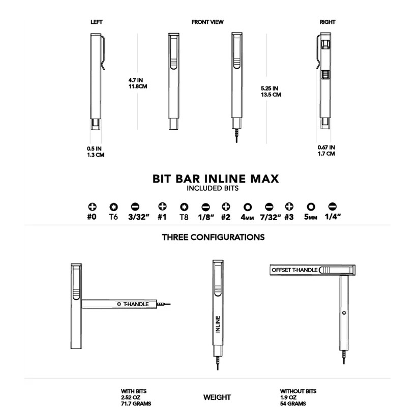 Big I Design Bit Bar Inline Max Stonewashed BIGI11 View 6