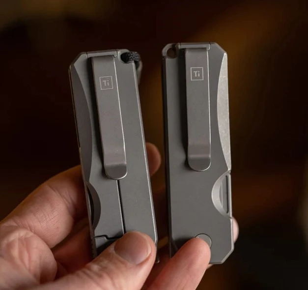 Big I Design Ti Utility Knife - Titanium Stonewashed BIGI12 View 7