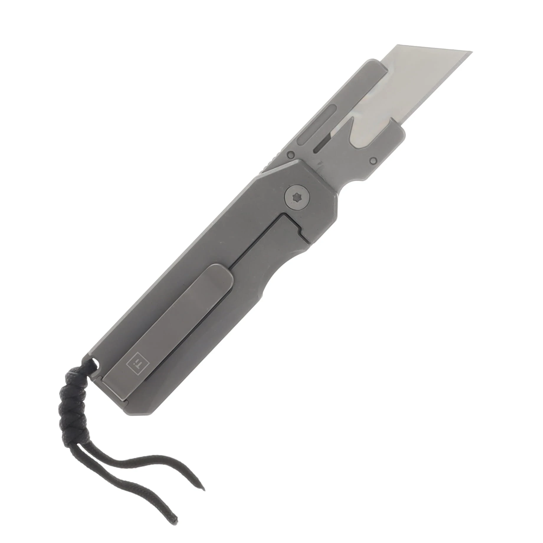 Big I Design Ti Utility Knife - Titanium Stonewashed BIGI12 View 2