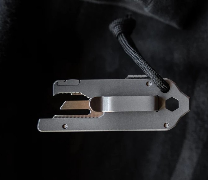 Big I Design Titanium Pocket Tool Slide Stonewashed EZ Swap BIGI15 View 9