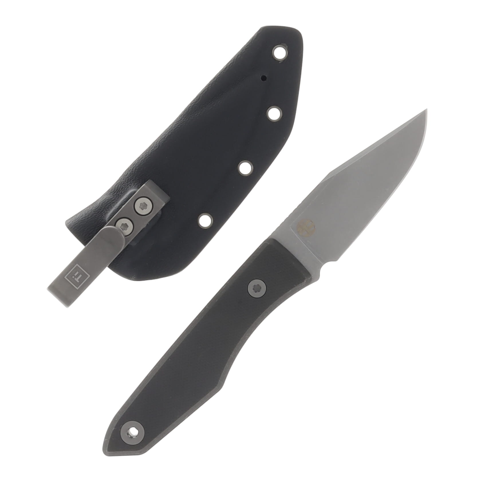 Big I Design USA Lookout Fixed Knife G-10 2.2in. Plain Stonewash Clip Point BIGI23 View 2